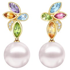 Multi-gemstone Stud Earrings
