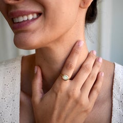 Kai Bella 1.50ctw Oval Opal East-West Ring