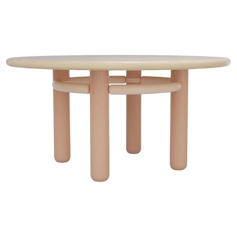 Kai Dinner Table Lacquered Wood Feet, Oak Wood Top and Steel Structure For Sale at 1stDibs
