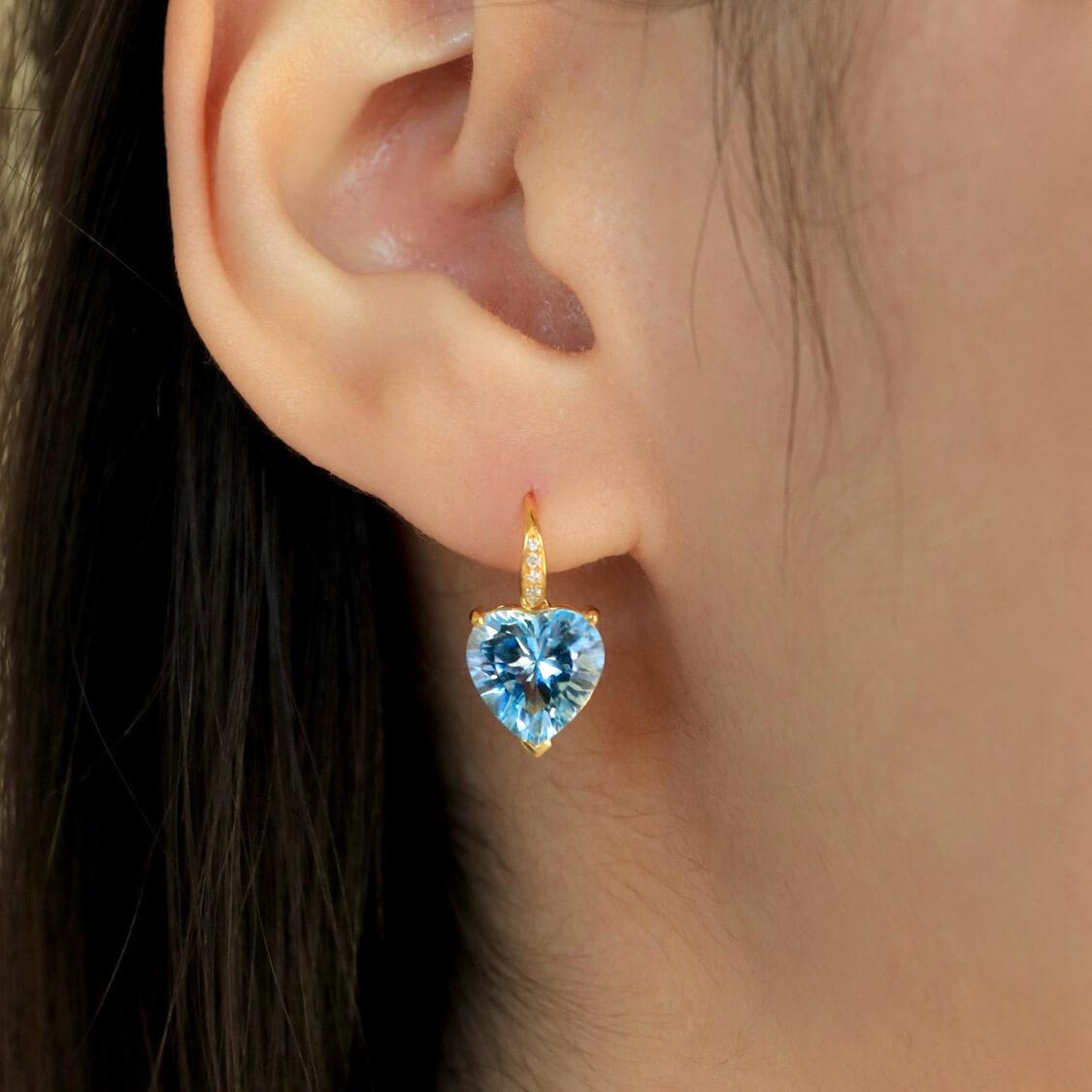Orecchini a goccia convertibili Kai GemFusion 17.05ctw Topazio Peridoto Diamante Cirtino in vendita 2