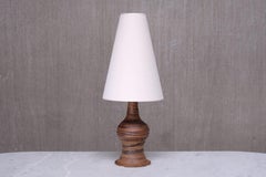 Lampada da tavolo in terracotta marrone strutturata di Kai Kai, Tungelsta, Svezia, anni '60