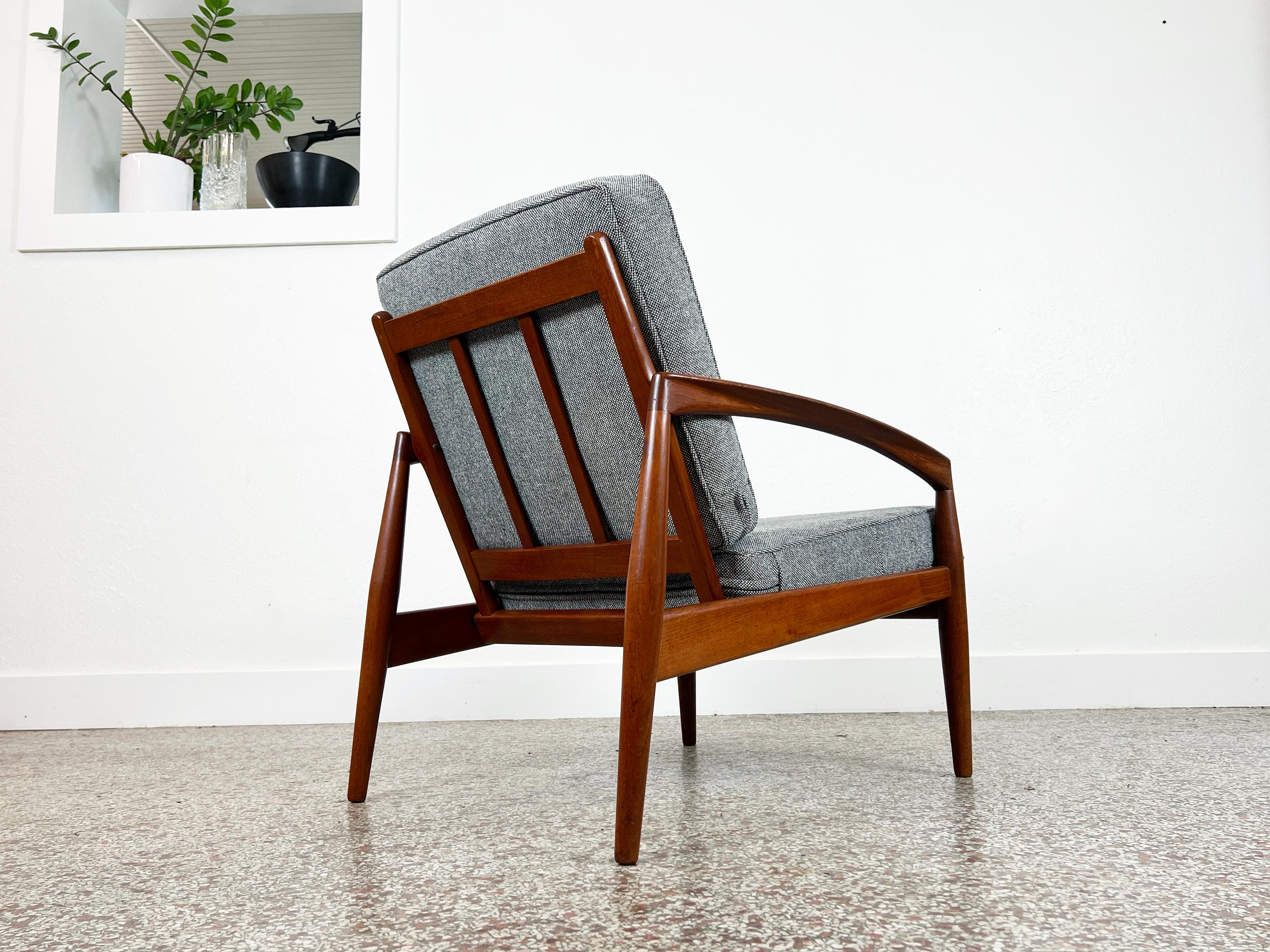 Scandinavian Modern Kai Kristiansen Paper Knife Chair in Teak for Magnus Olesen For Sale