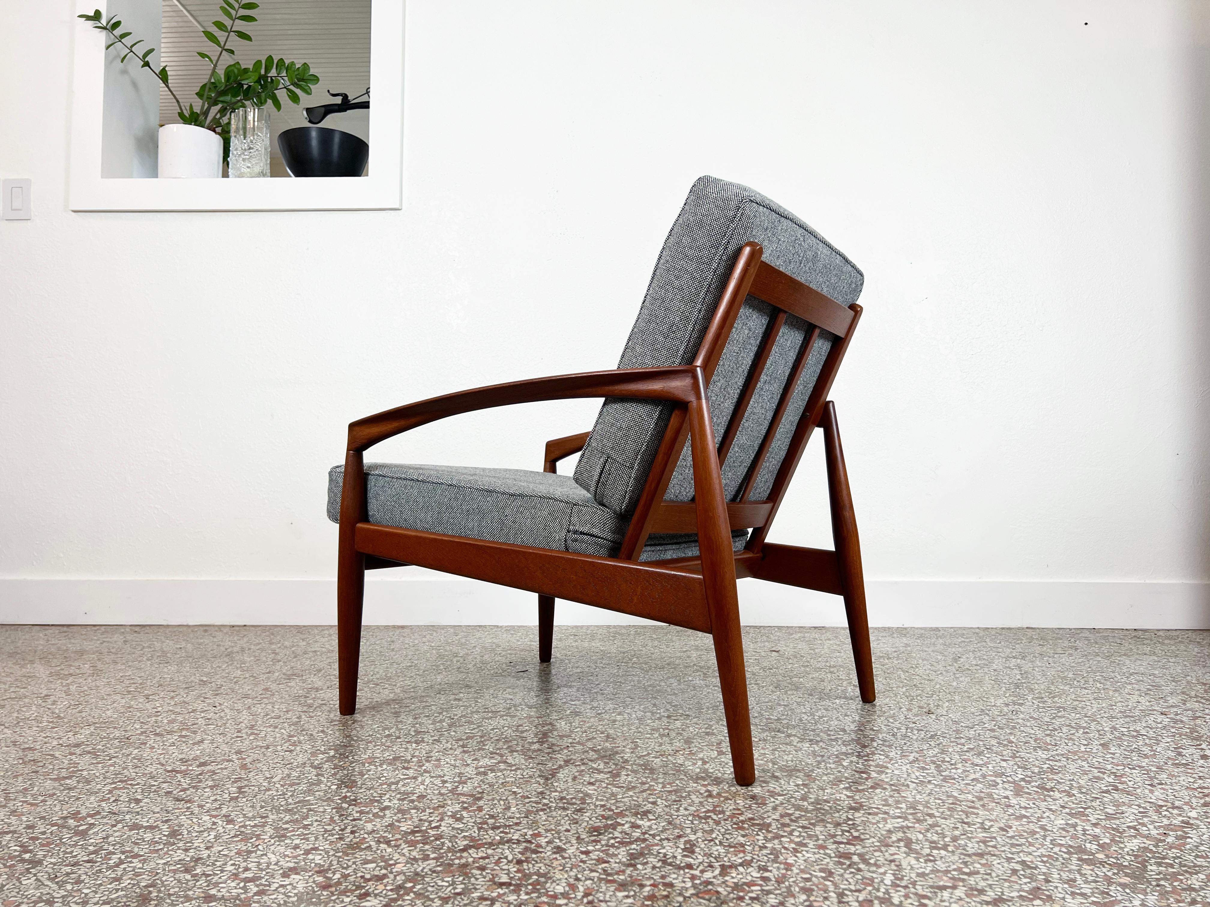 Danish Kai Kristiansen Paper Knife Chair in Teak for Magnus Olesen For Sale