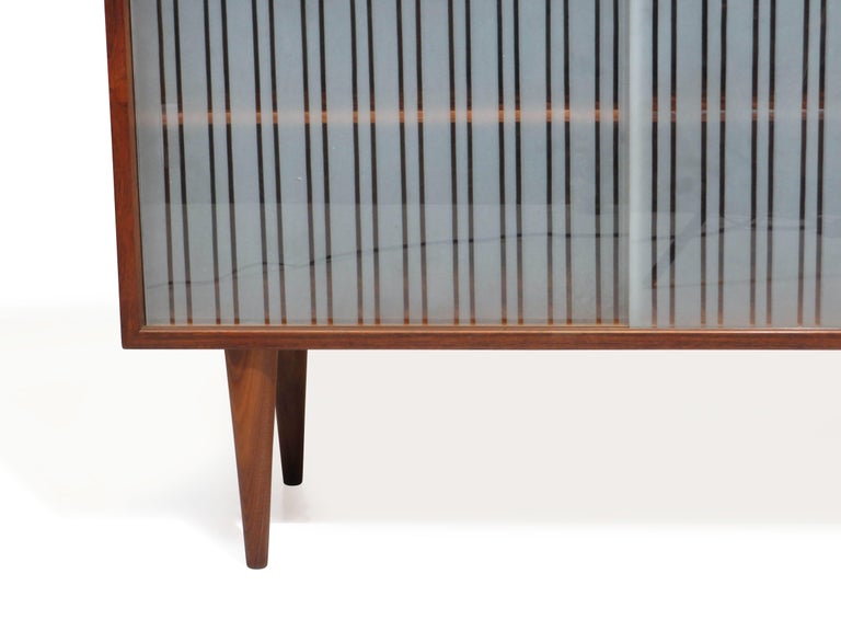 Danish Kai Kristainsen Rosewood Cabinet with Glass Doors For Sale