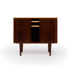 Kai Kristensen Rosewood Tambour Door Cabinet Sideboard / Media Cabinet