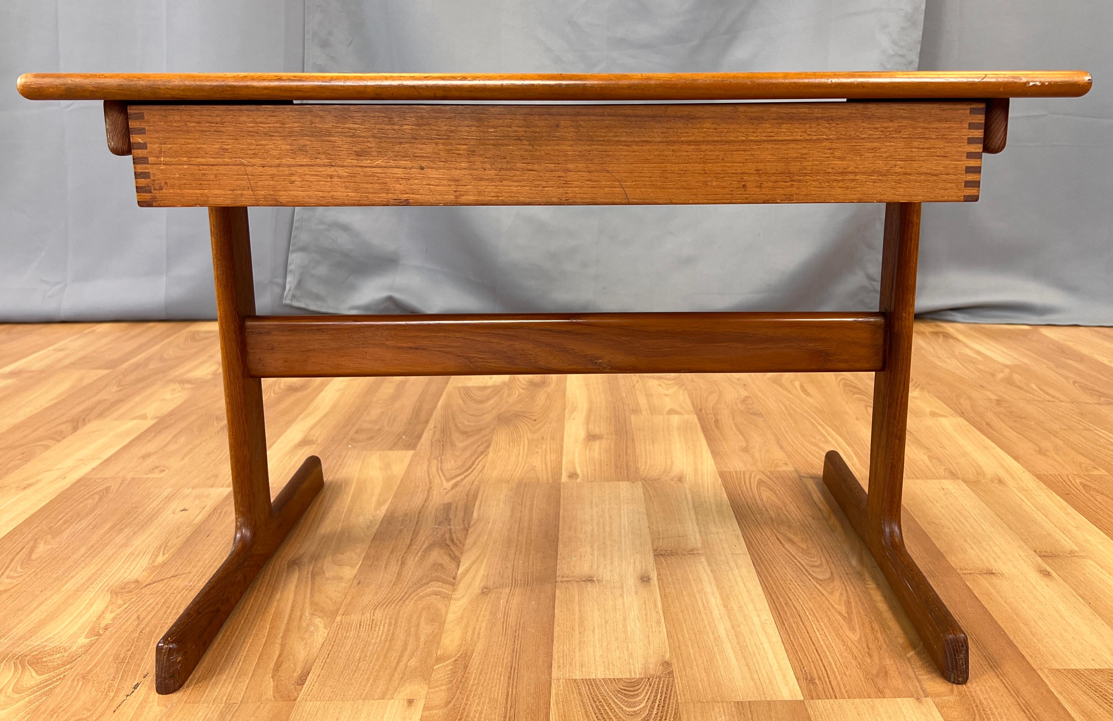 Scandinavian Modern Kai Kristensen Teak Side Table w/Drawer Danish Modern For Sale