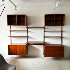 Kai Kristiansen 3-Bay Wall Unit by FM Mobler, Denmark 1960s