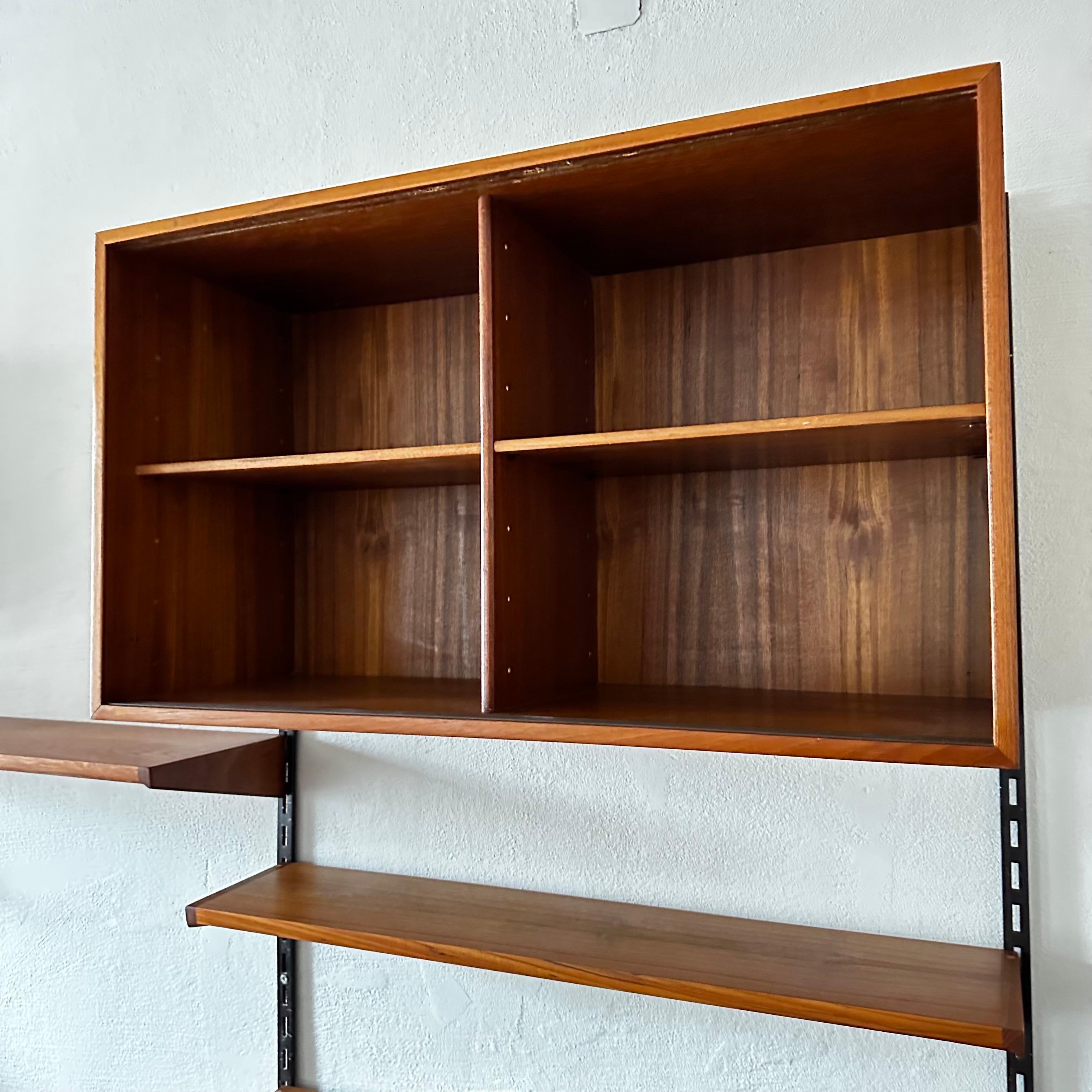 Kai Kristiansen 3-Bay Wall Unit by FM Mobler, Denmark 1960s In Good Condition For Sale In Vienna, AT