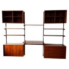 Kai Kristiansen 3-Bay Wall Unit by FM Mobler, Denmark 1960s
