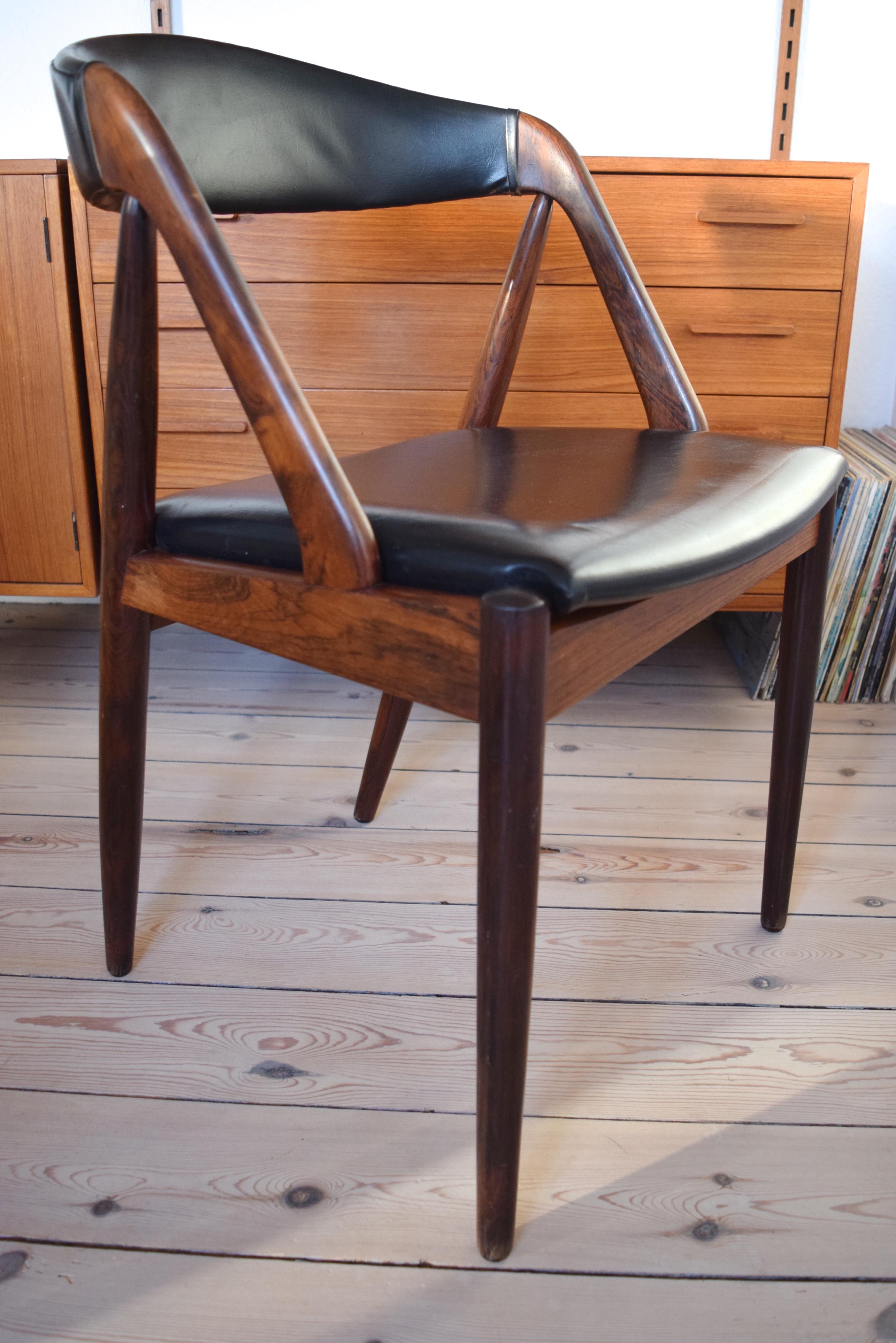 Mid-Century Modern Kai Kristiansen #31 Midcentury Rosewood Dining Chair For Sale