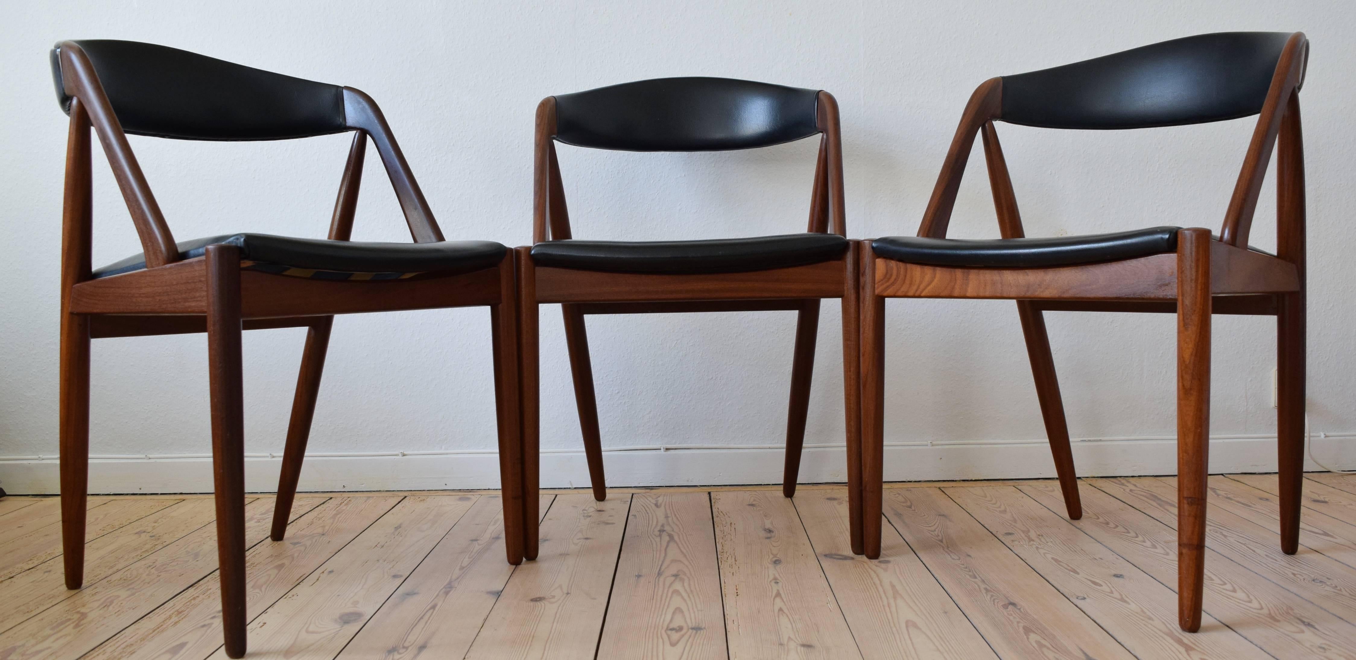 Kai Kristiansen #31 Midcentury Teak Dining Chairs In Good Condition In Nyborg, DK