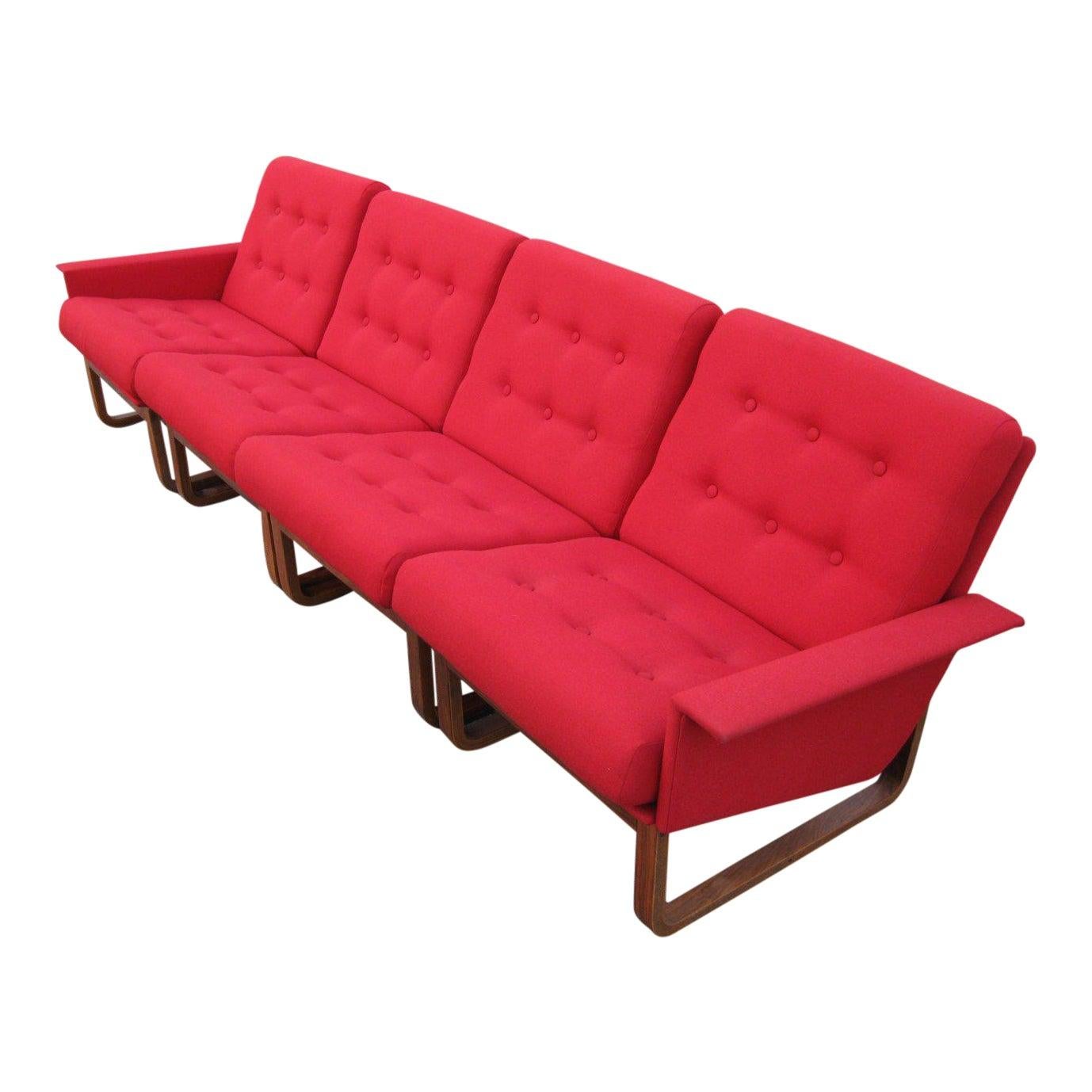 Kai Kristiansen 4 Pc Danish Sofa Magnus Olesen Excellent Condition Denmark 1950s For Sale 5