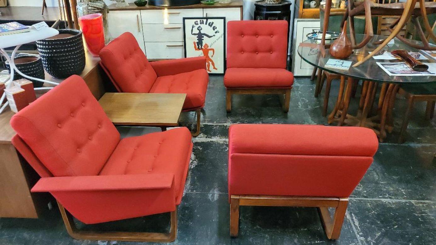 Upholstery Kai Kristiansen 4 Pc Danish Sofa Magnus Olesen Excellent Condition Denmark 1950s For Sale