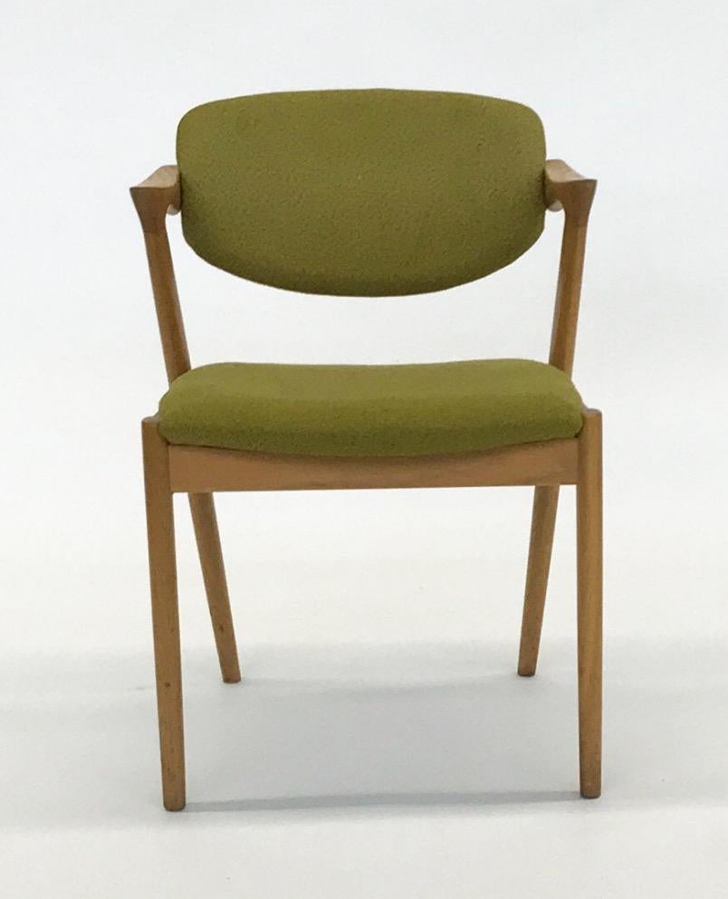 Danish Kai Kristiansen, 8 Chairs, Oak Model 42, Produced by Schou Andersen Møbelfabrik