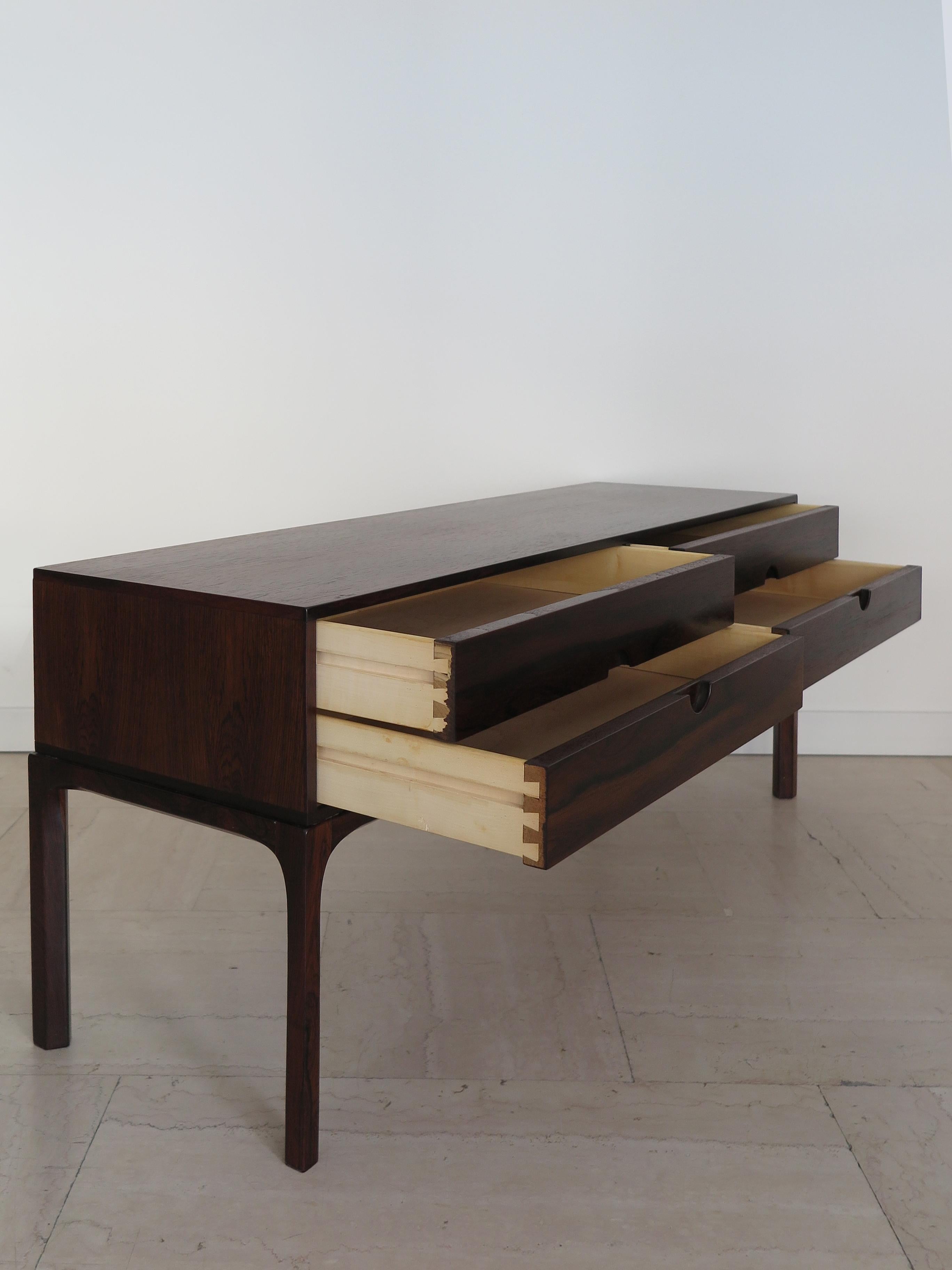 Kai Kristiansen Aksel Kjersgaard Wood Chest of Drawer Sideboard 394 Model, 1960s In Good Condition In Reggio Emilia, IT