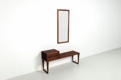 Kai Kristiansen bench and mirror rosewood Aksel Kjersgaard Denmark 1960