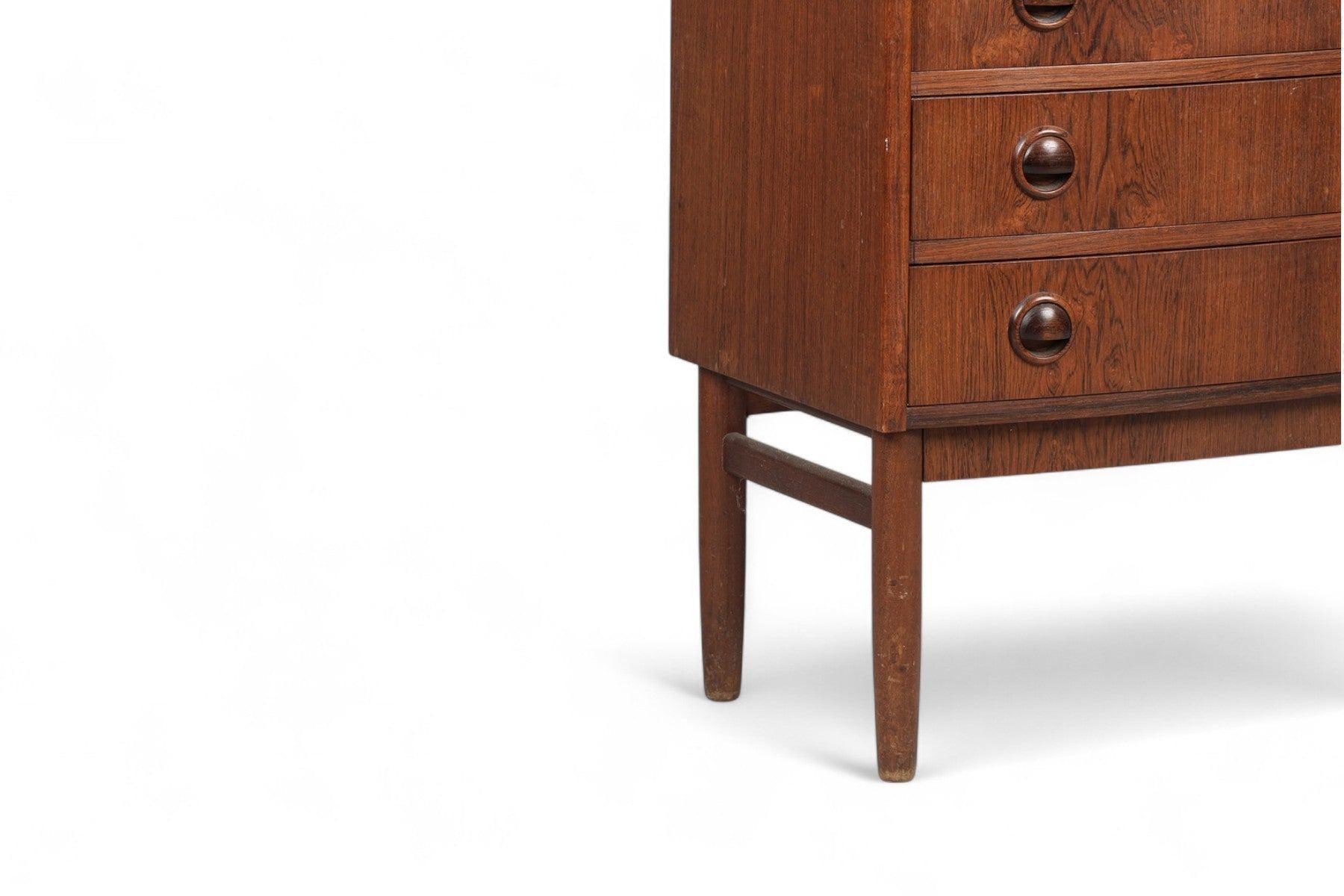 Mid-Century moderno Kai Kristiansen Cassapanca in legno di palissandro con arco in vendita