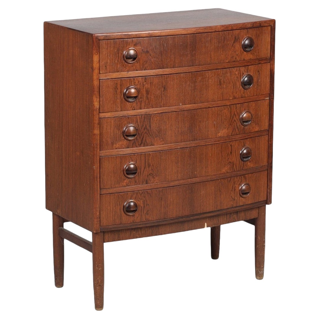 Kai Kristiansen Cassapanca in legno di palissandro con arco in vendita