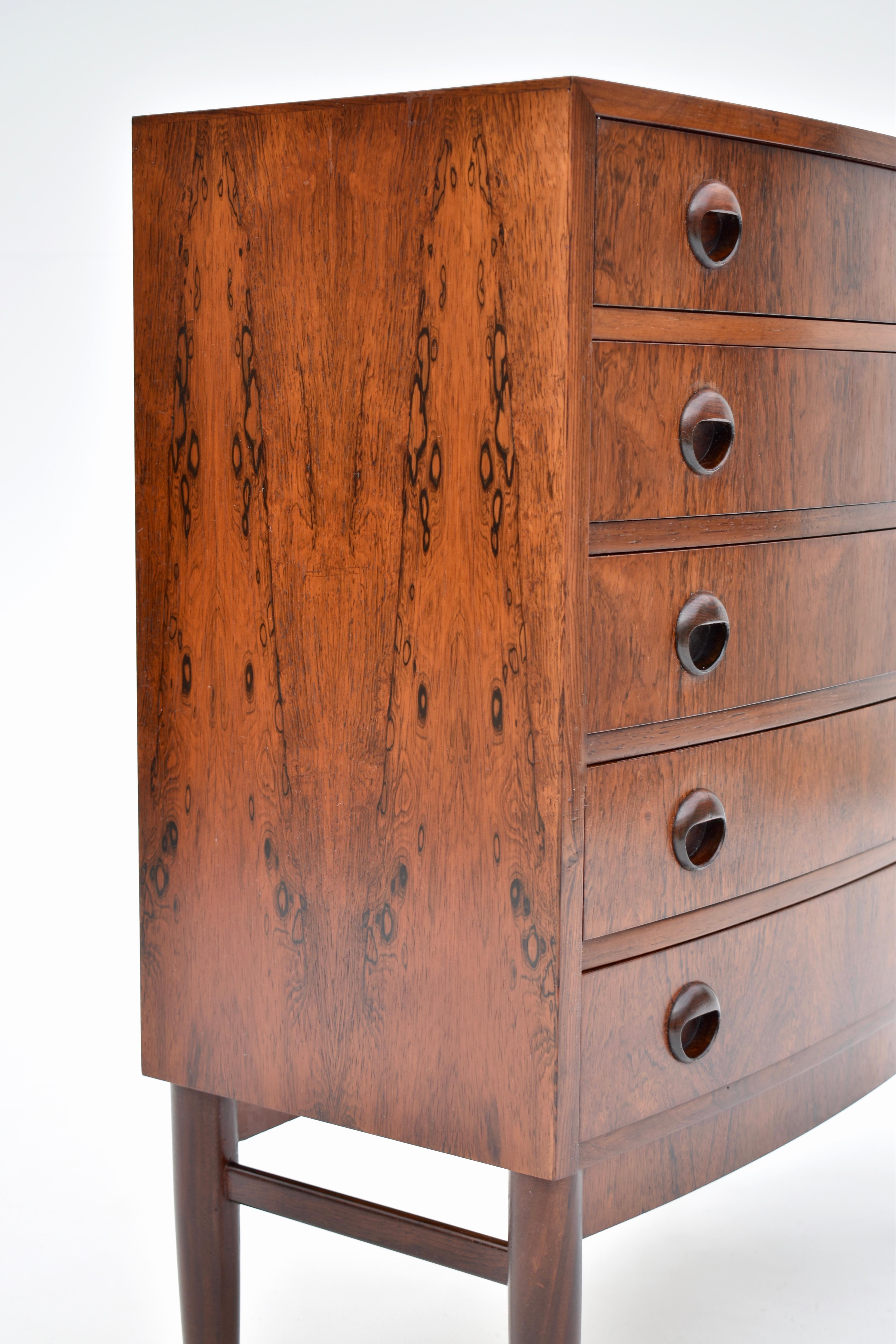 Kai Kristiansen Bow Fronted Chest of Drawers 4