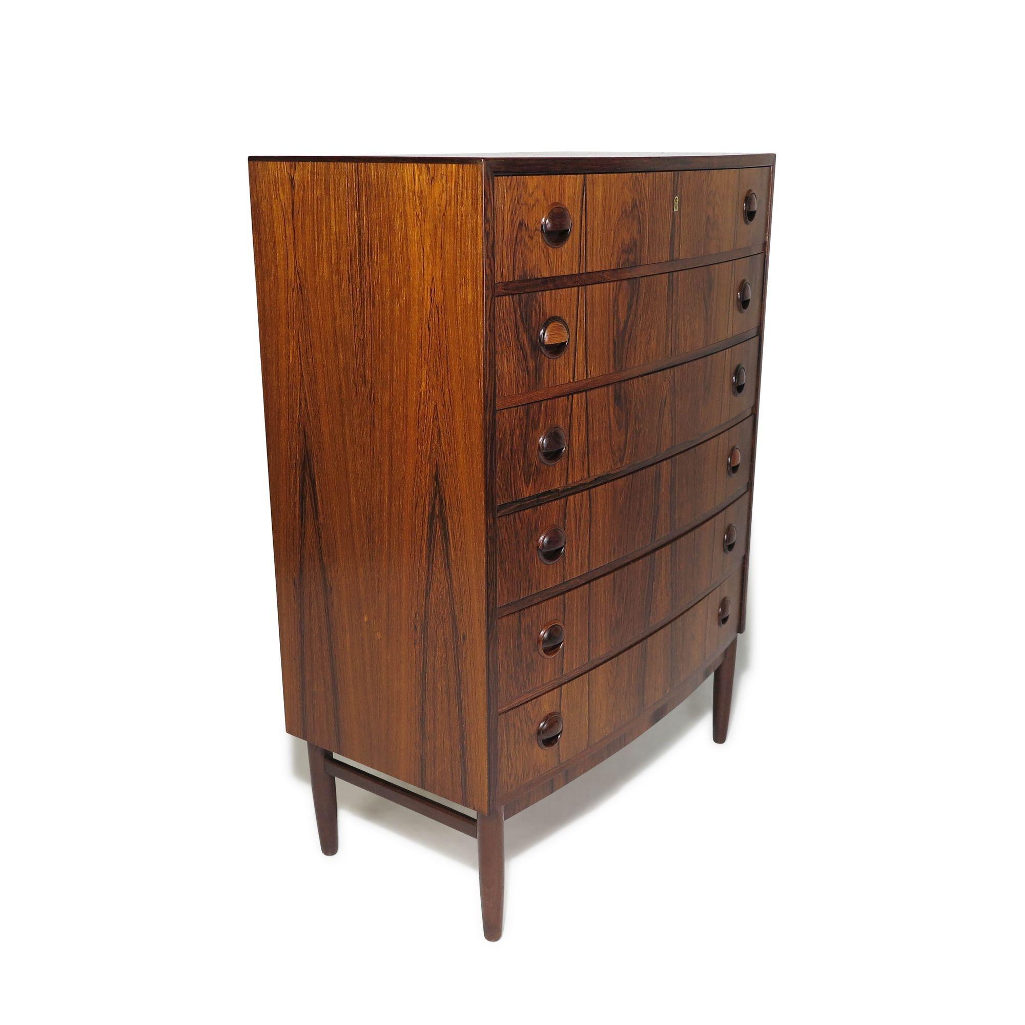 Oiled Kai Kristiansen Brazilian Rosewood Chest of Drawers For Sale