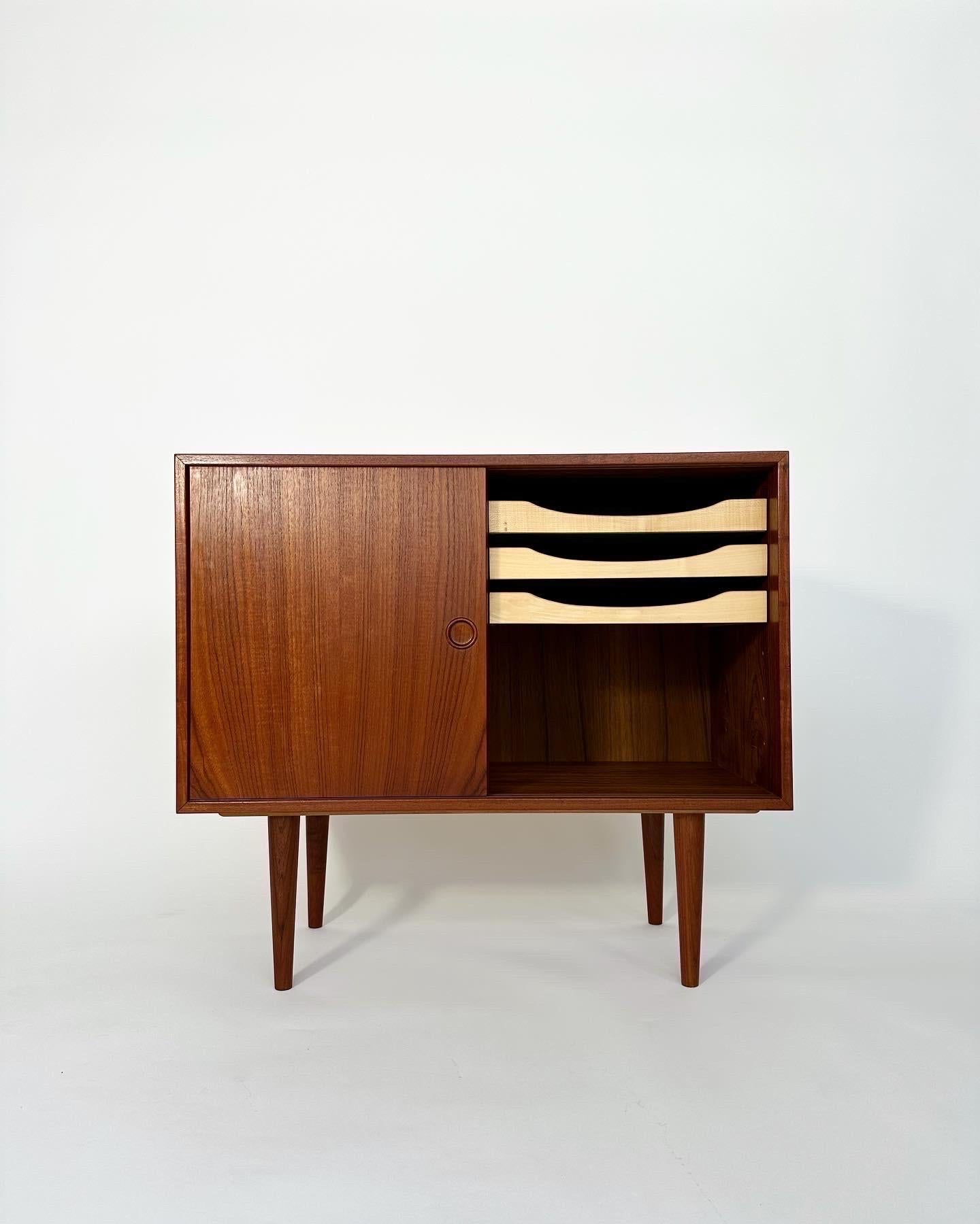 Mid-Century Modern Kai Kristiansen Cabinet Teak Fm Furniture Denmark Mini Sideboard, 1960s