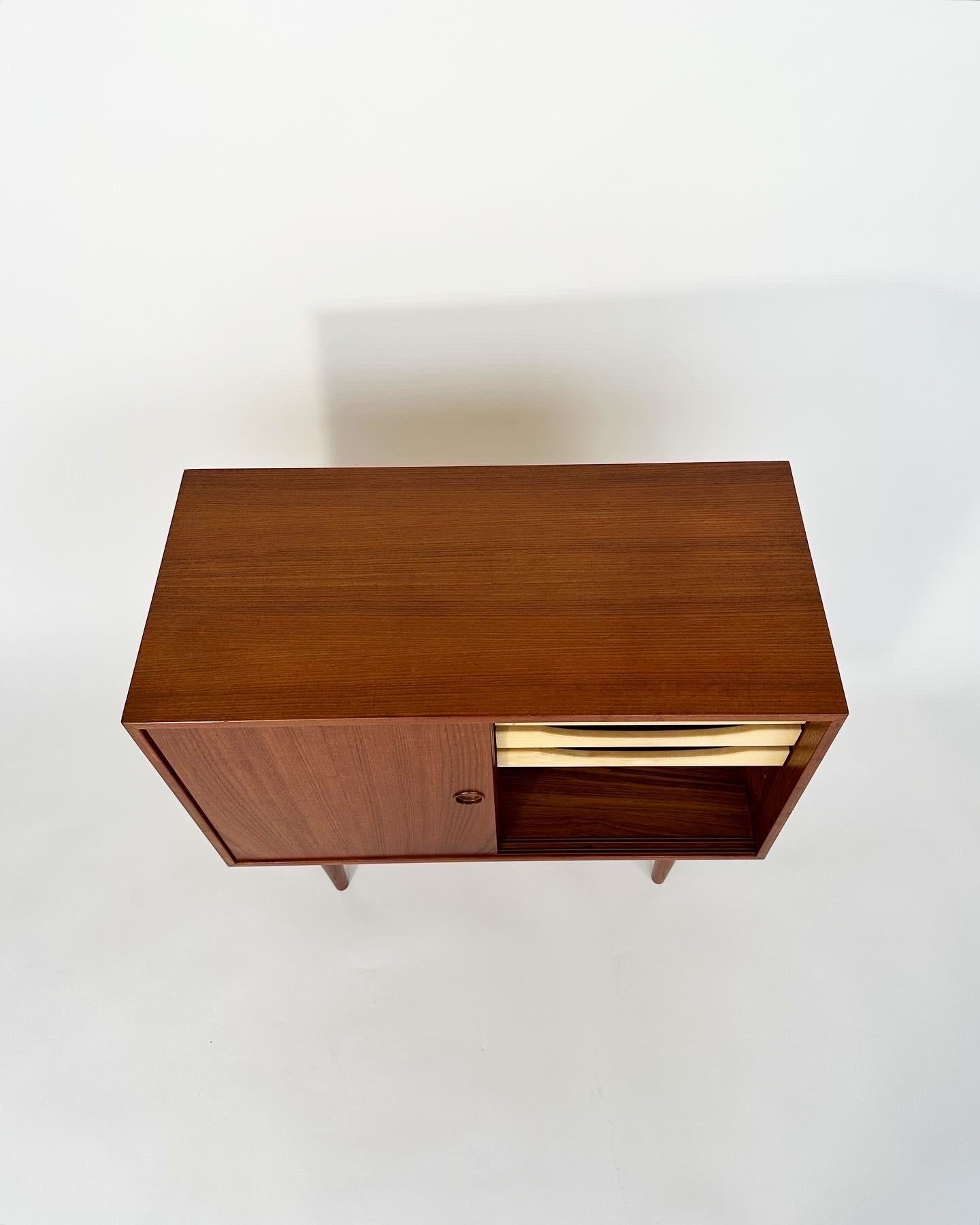 Hand-Crafted Kai Kristiansen Cabinet Teak Fm Furniture Denmark Mini Sideboard, 1960s