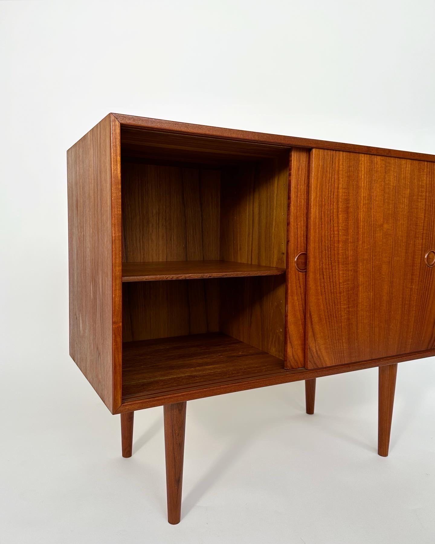 Kai Kristiansen Cabinet Teak Fm Furniture Denmark Mini Sideboard, 1960s In Good Condition In Basel, BS