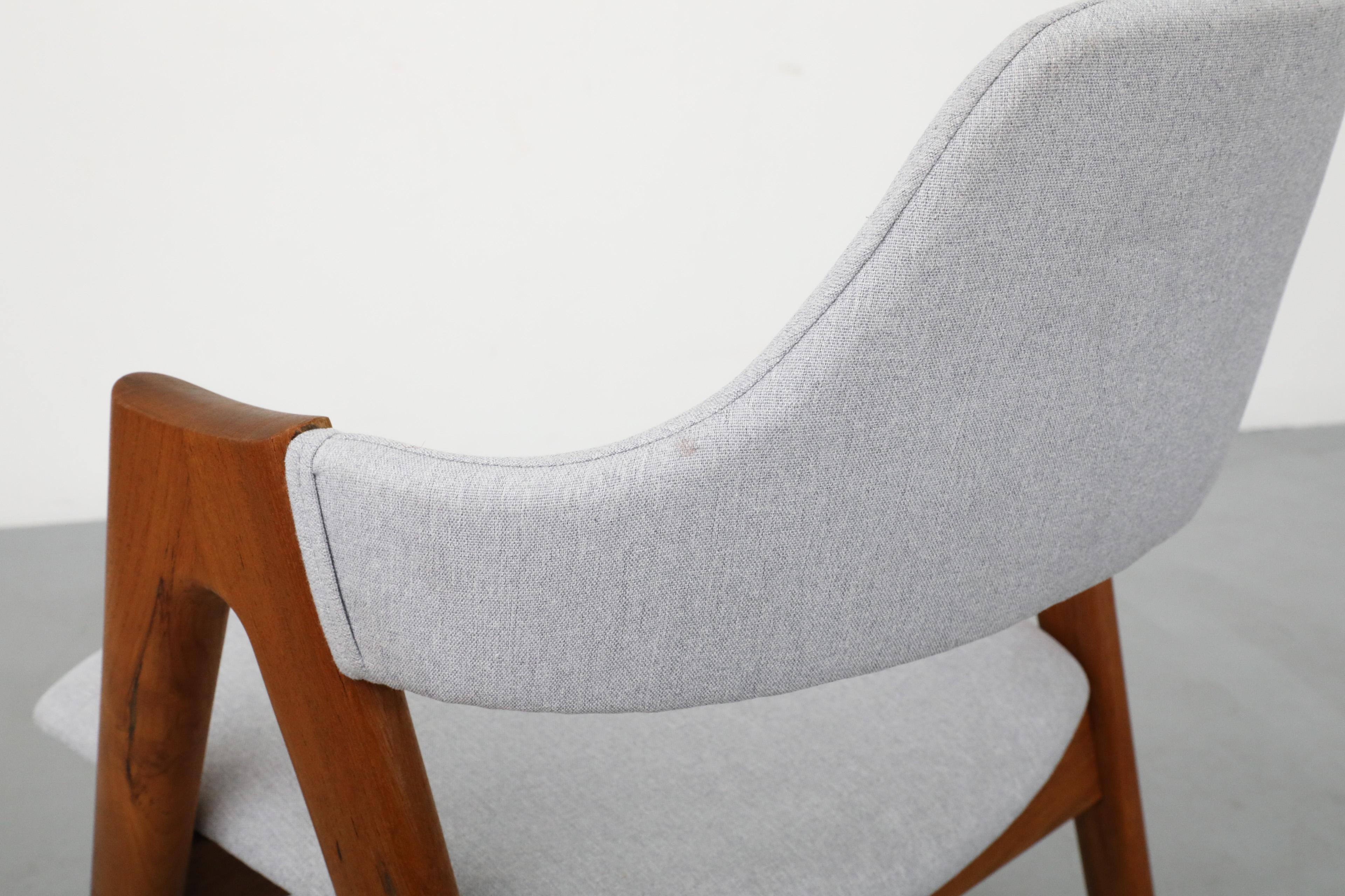 Kai Kristiansen Compass Chair with Oak Frame and Light Gray Blue Upholstery 6