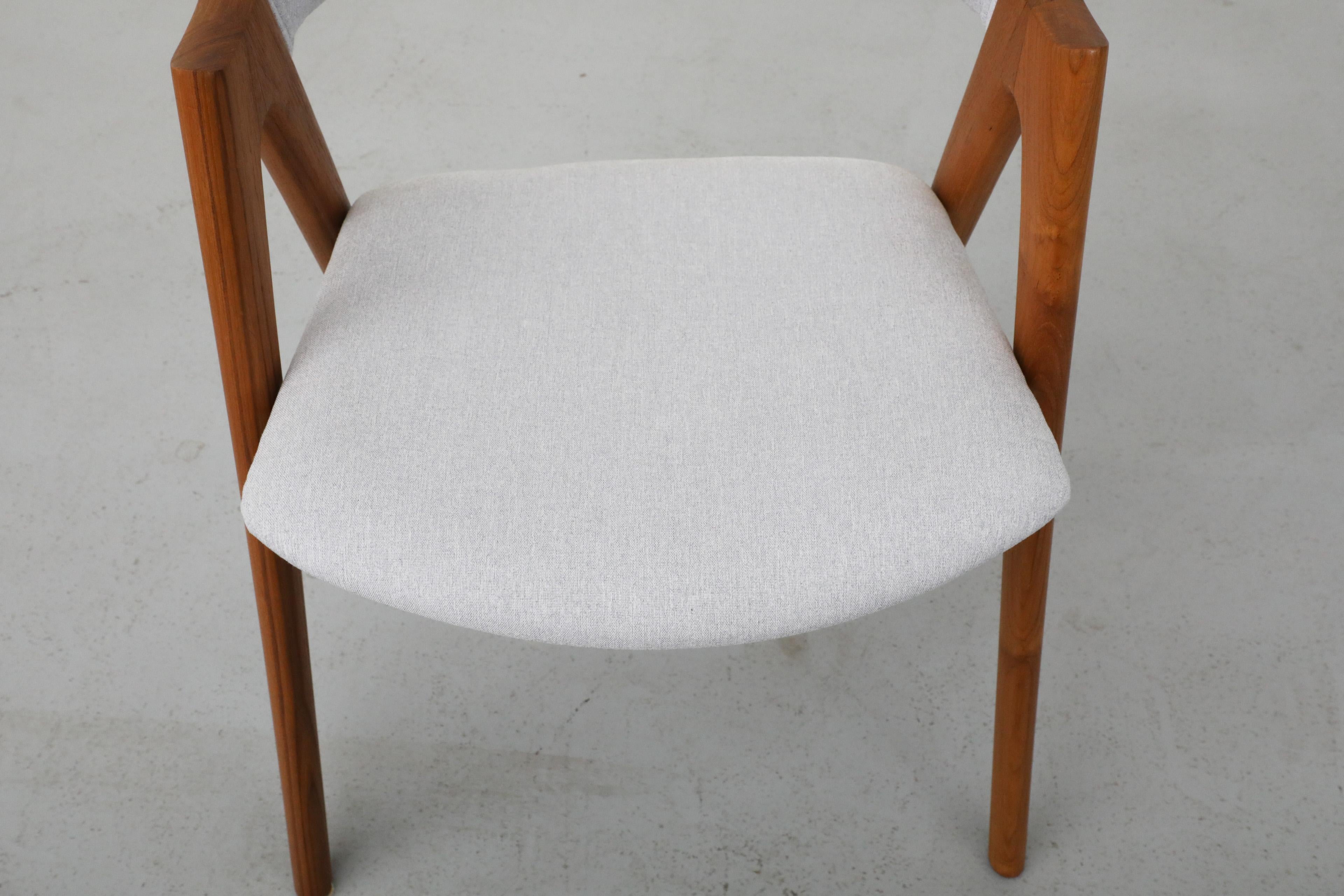 Kai Kristiansen Compass Chair with Oak Frame and Light Gray Blue Upholstery 9