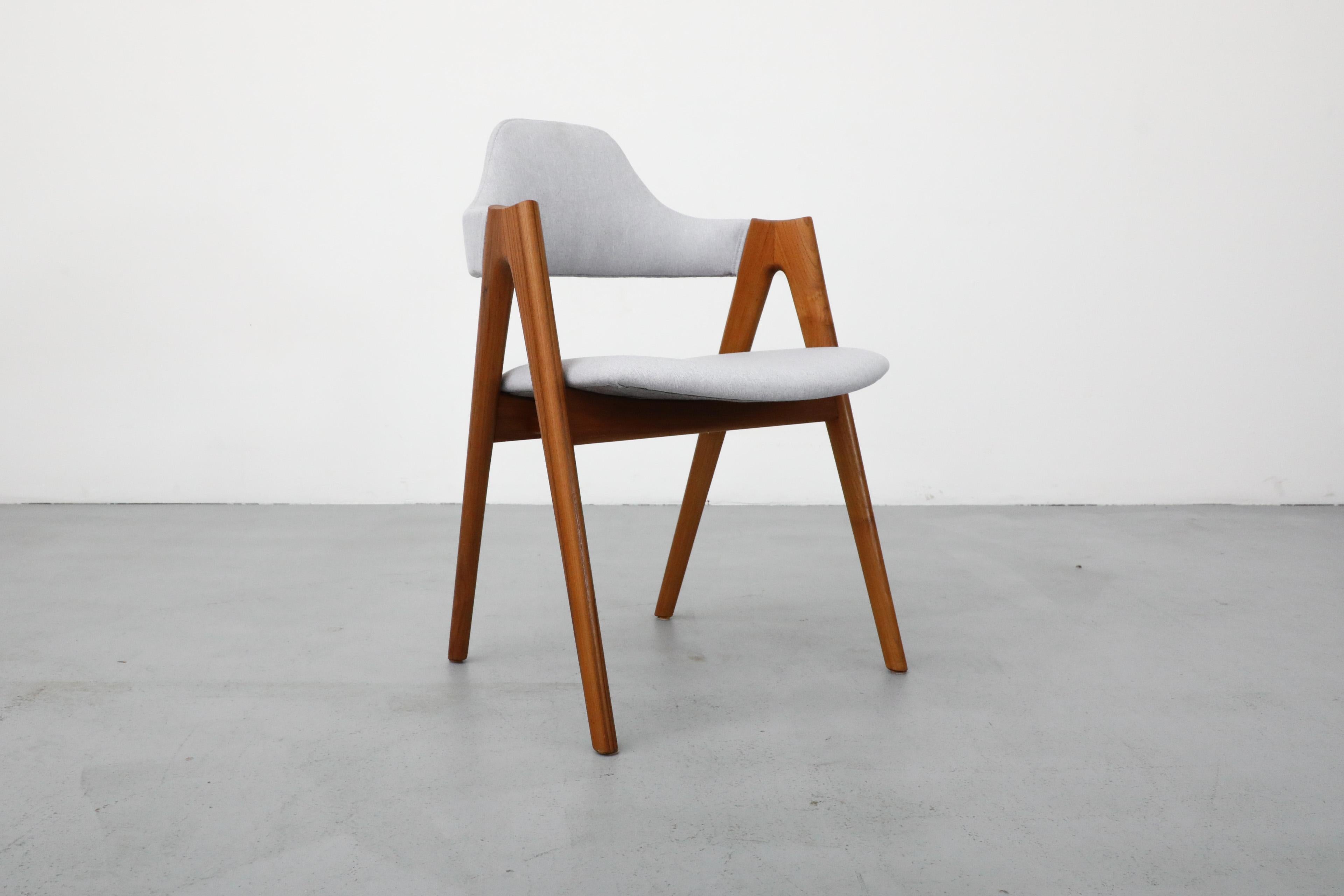 Kai Kristiansen Compass Chair with Oak Frame and Light Gray Blue Upholstery 1
