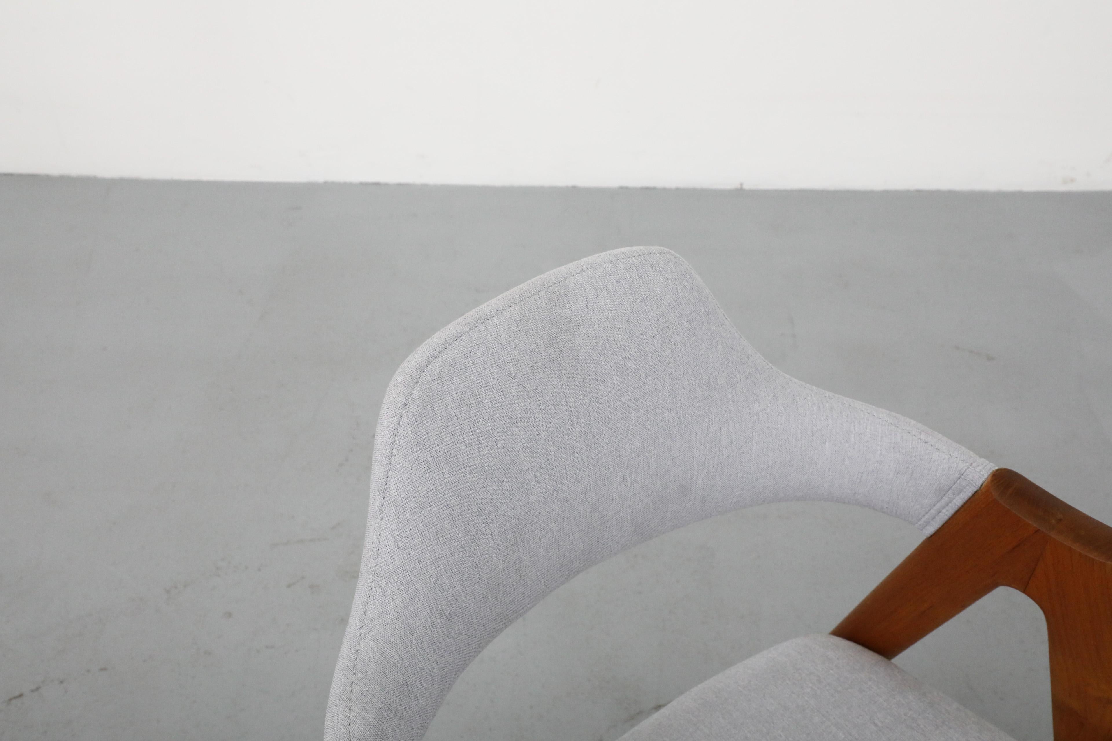 Kai Kristiansen Compass Chair with Oak Frame and Light Gray Blue Upholstery 2