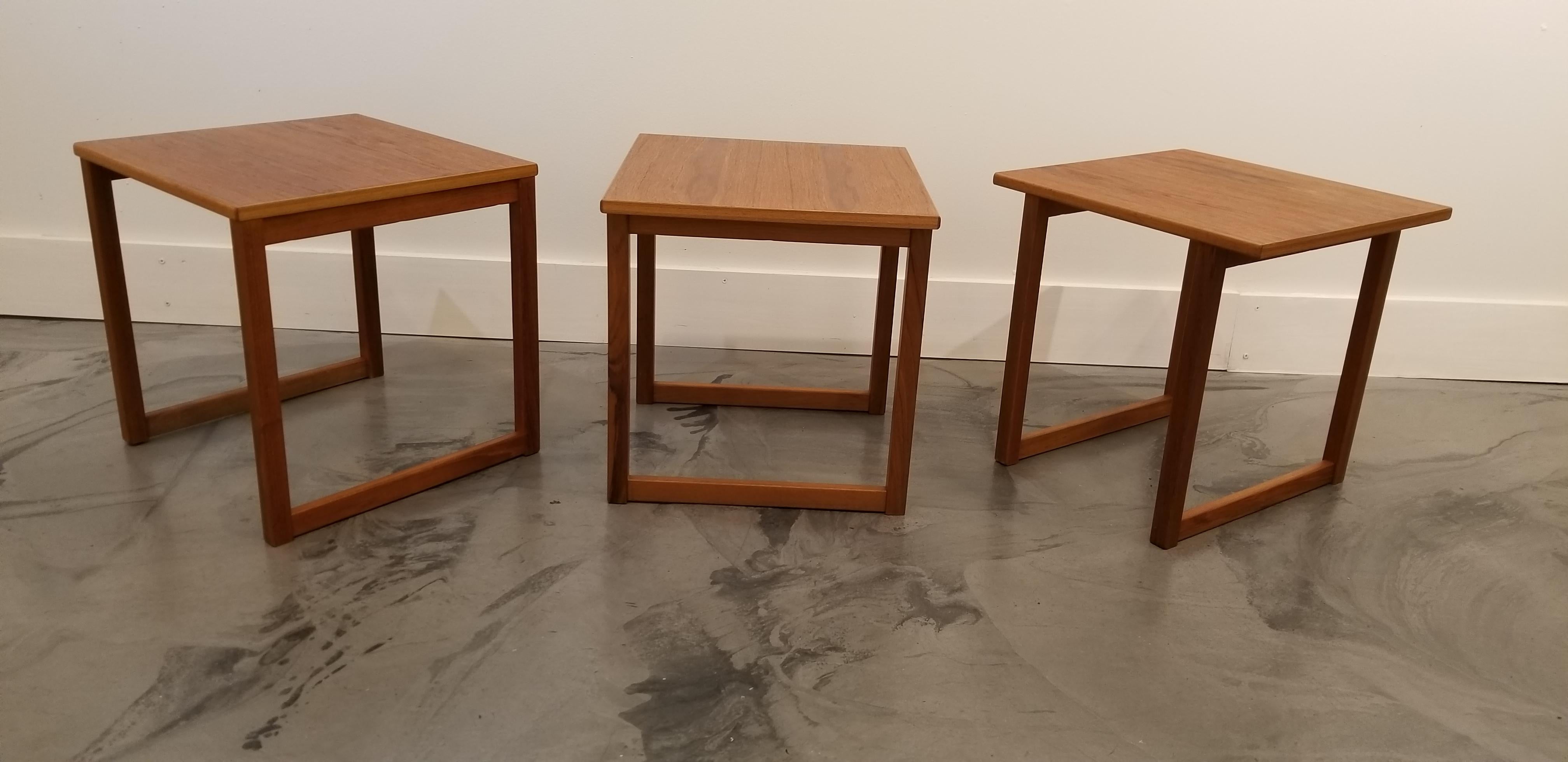 Kai Kristiansen Cube Nesting End Tables For Sale 4
