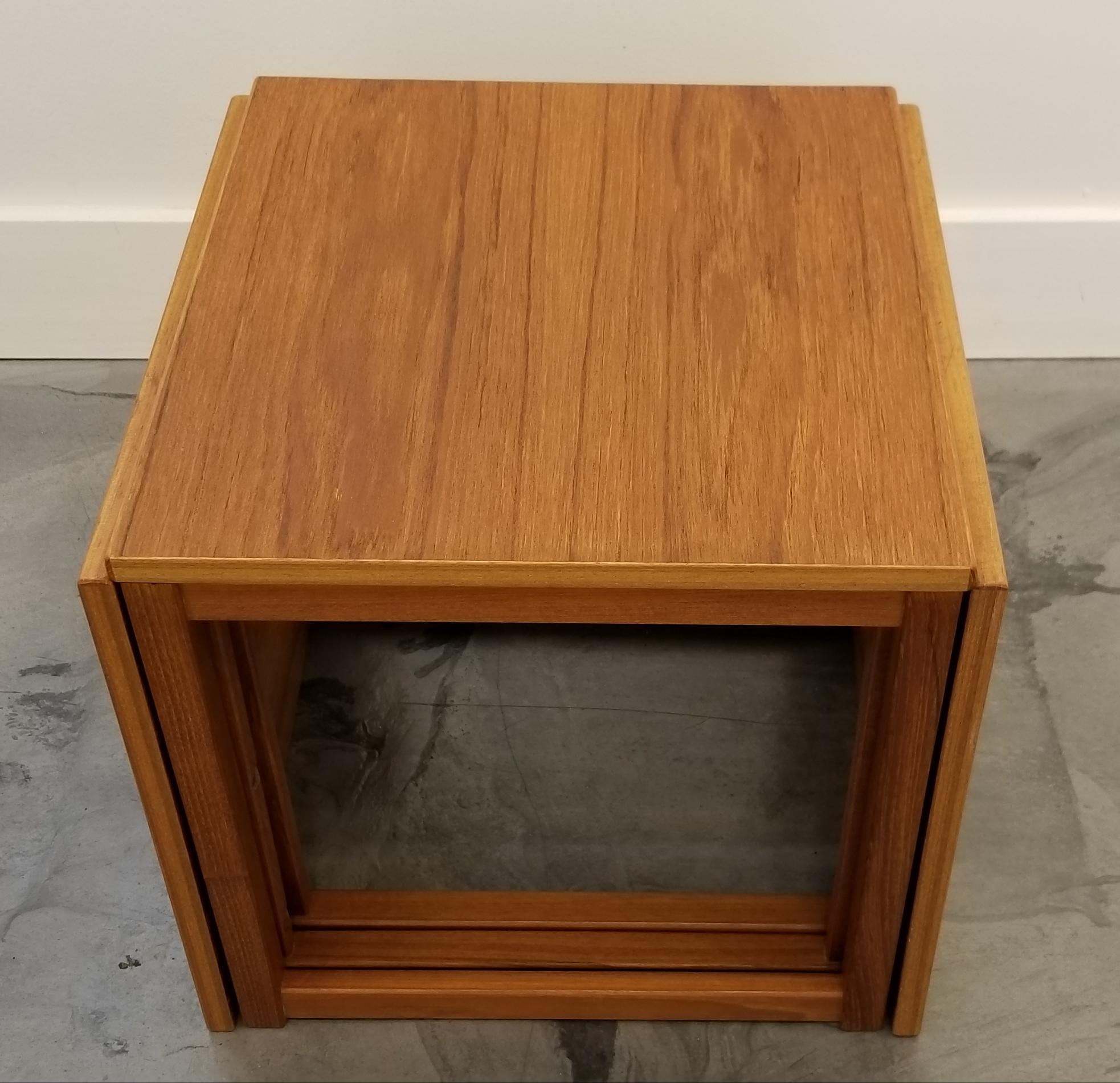 Kai Kristiansen Cube Nesting End Tables In Good Condition For Sale In Fulton, CA