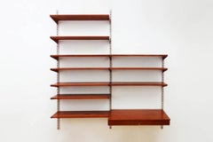 Kai Kristiansen Danish Midcentury Compact Floating Teak Shelving Set and Desk