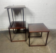 Kai Kristiansen  Danish Modern Rosewood Interlocking Cube Trio Nesting Tables