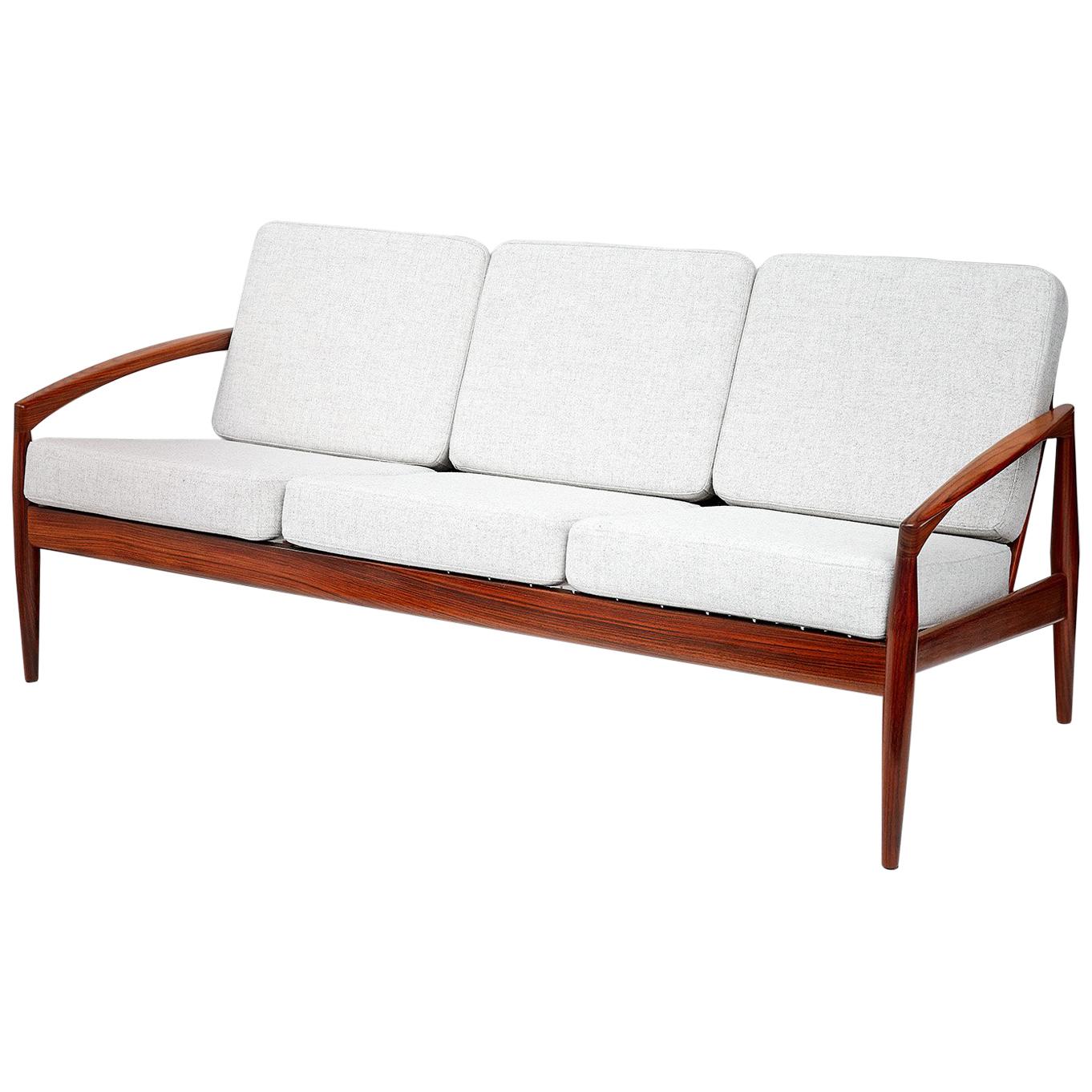 Kai Kristiansen Danish Modern Rosewood Paper Knife Sofa, 1955