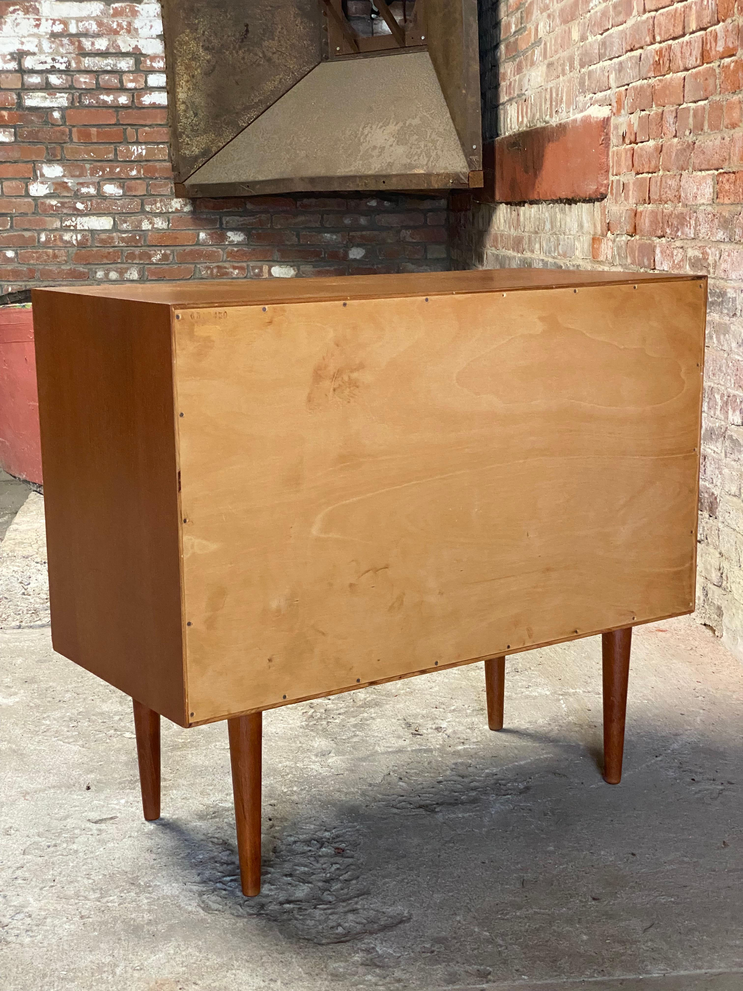Kai Kristiansen Danish Modern Teak Tambour Door Record Cabinet 8