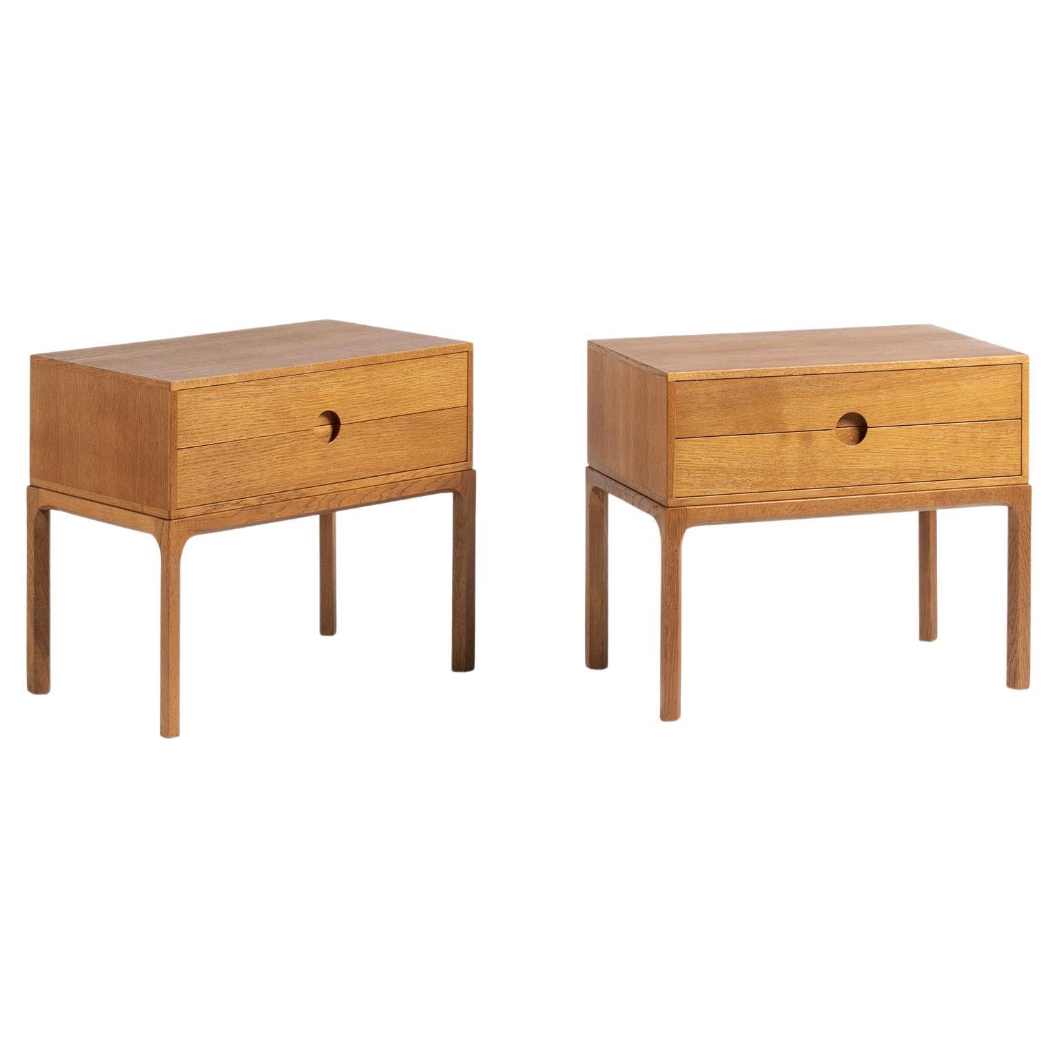Kai Kristiansen Danish Oak Nightstands, 1950s in vendita