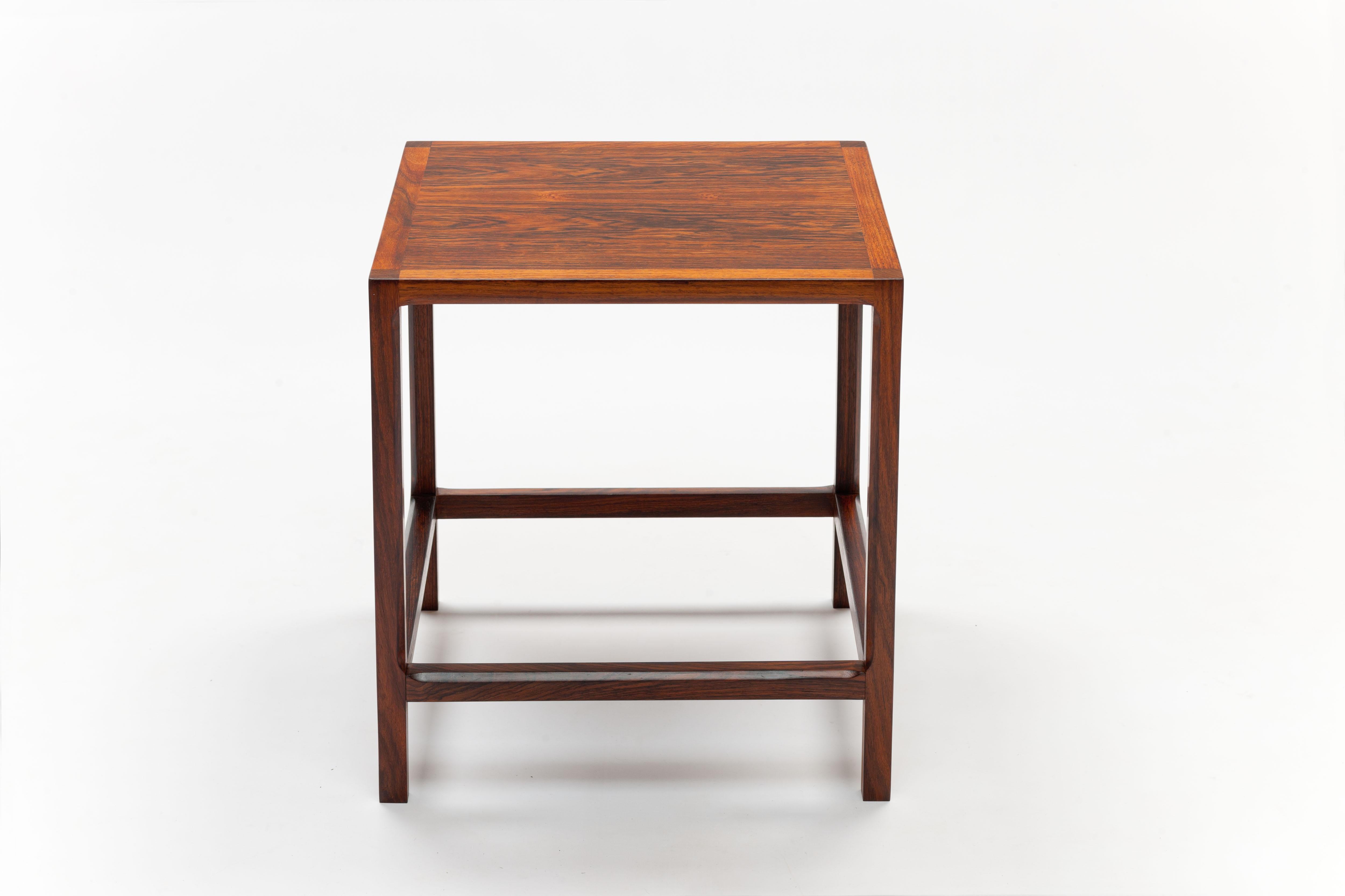 Mid-20th Century Kai Kristiansen Danish Solid Rosewood Tables by Aksel Kjersgaard