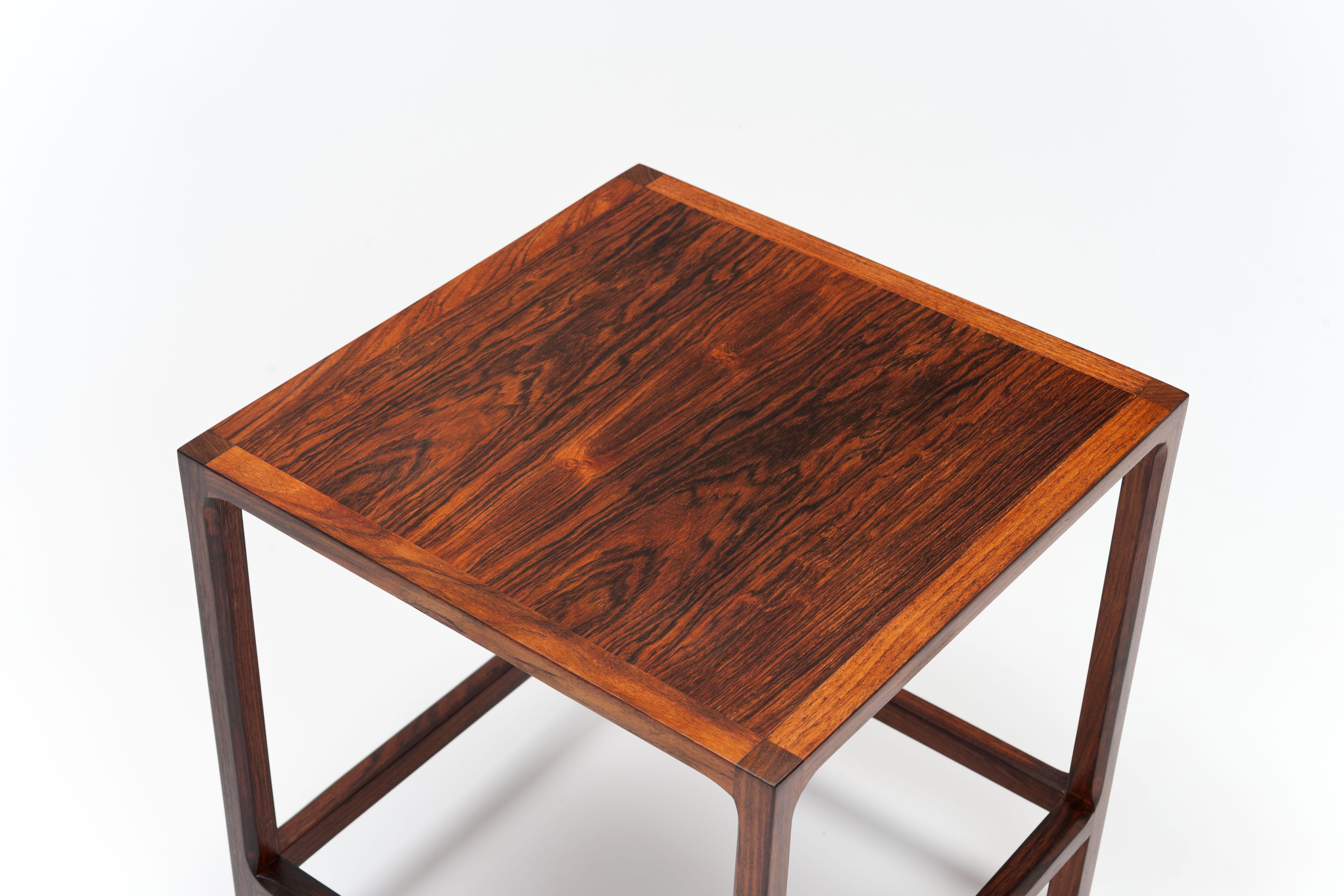 Kai Kristiansen Danish Solid Rosewood Tables by Aksel Kjersgaard 1