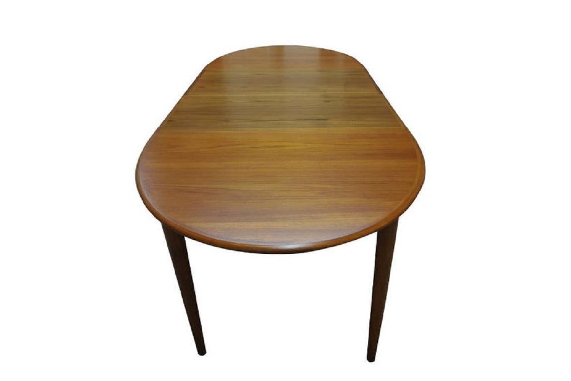 Danish Kai Kristiansen designed Teak Extending Oval Dining Table for Skovmand Andersen For Sale