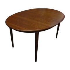 Vintage Kai Kristiansen designed Teak Extending Oval Dining Table for Skovmand Andersen