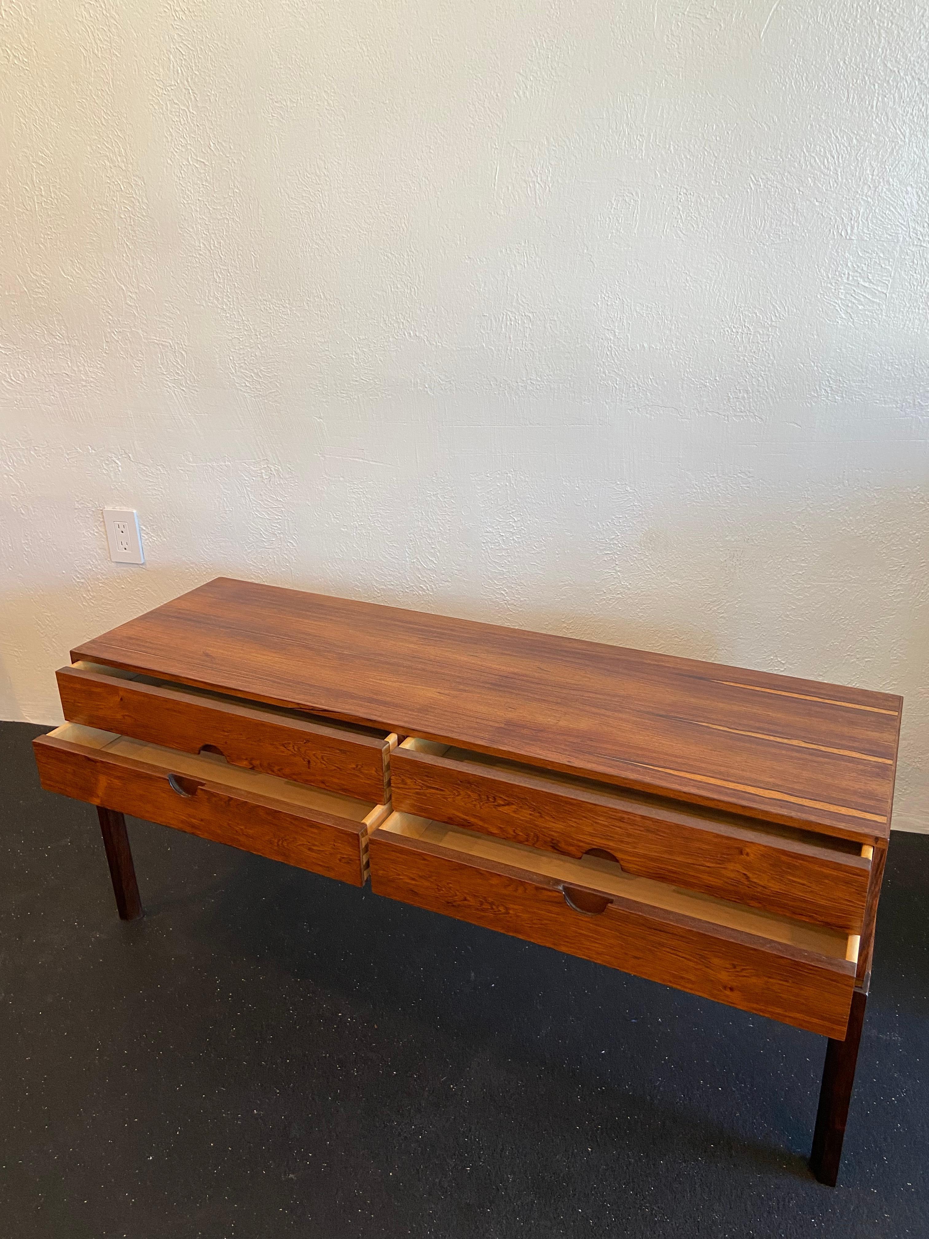 European Kai Kristiansen Diminutive Rosewood Chest of Drawers For Sale