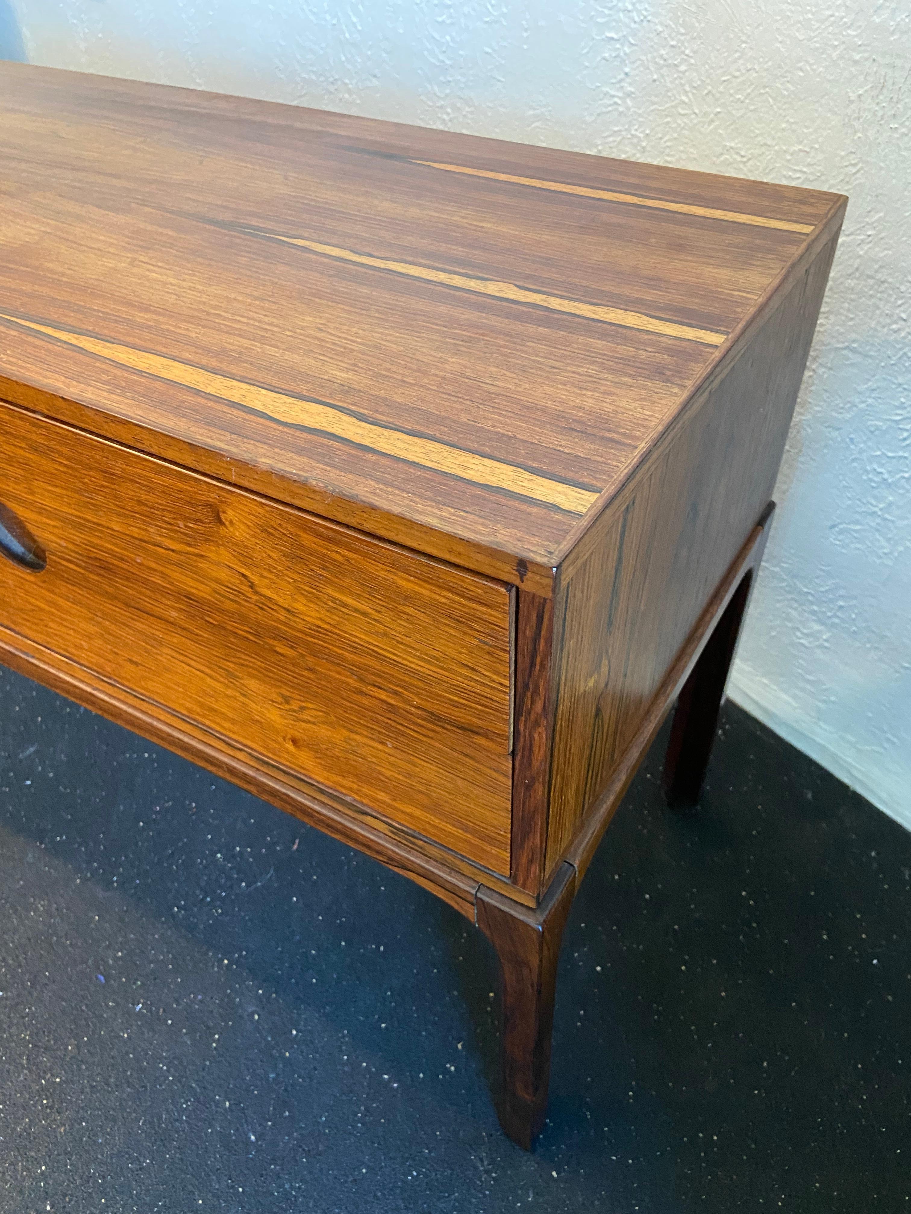 Mid-20th Century Kai Kristiansen Diminutive Rosewood Chest of Drawers For Sale