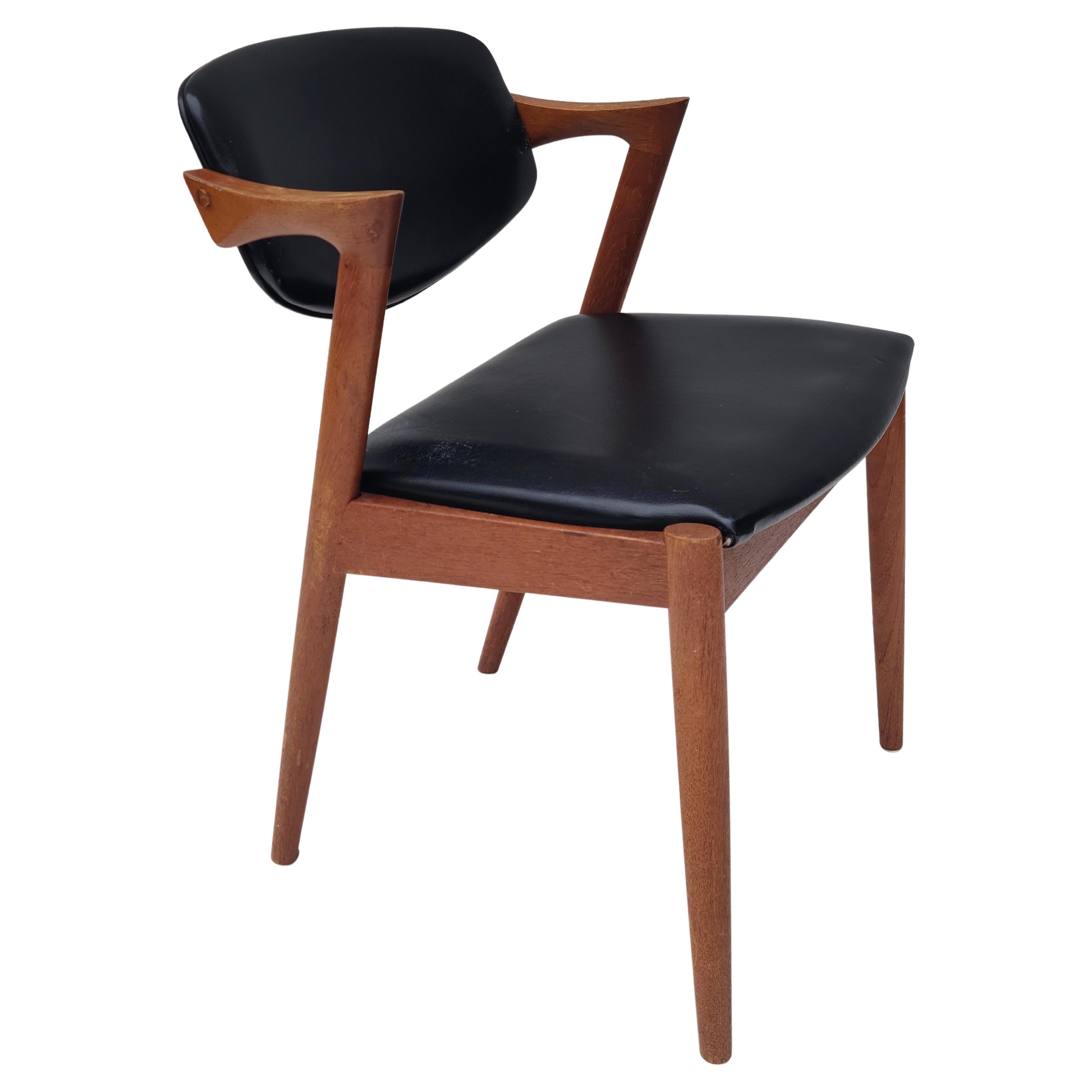 Kai Kristiansen Dining Chair Teak Denmark Model 42