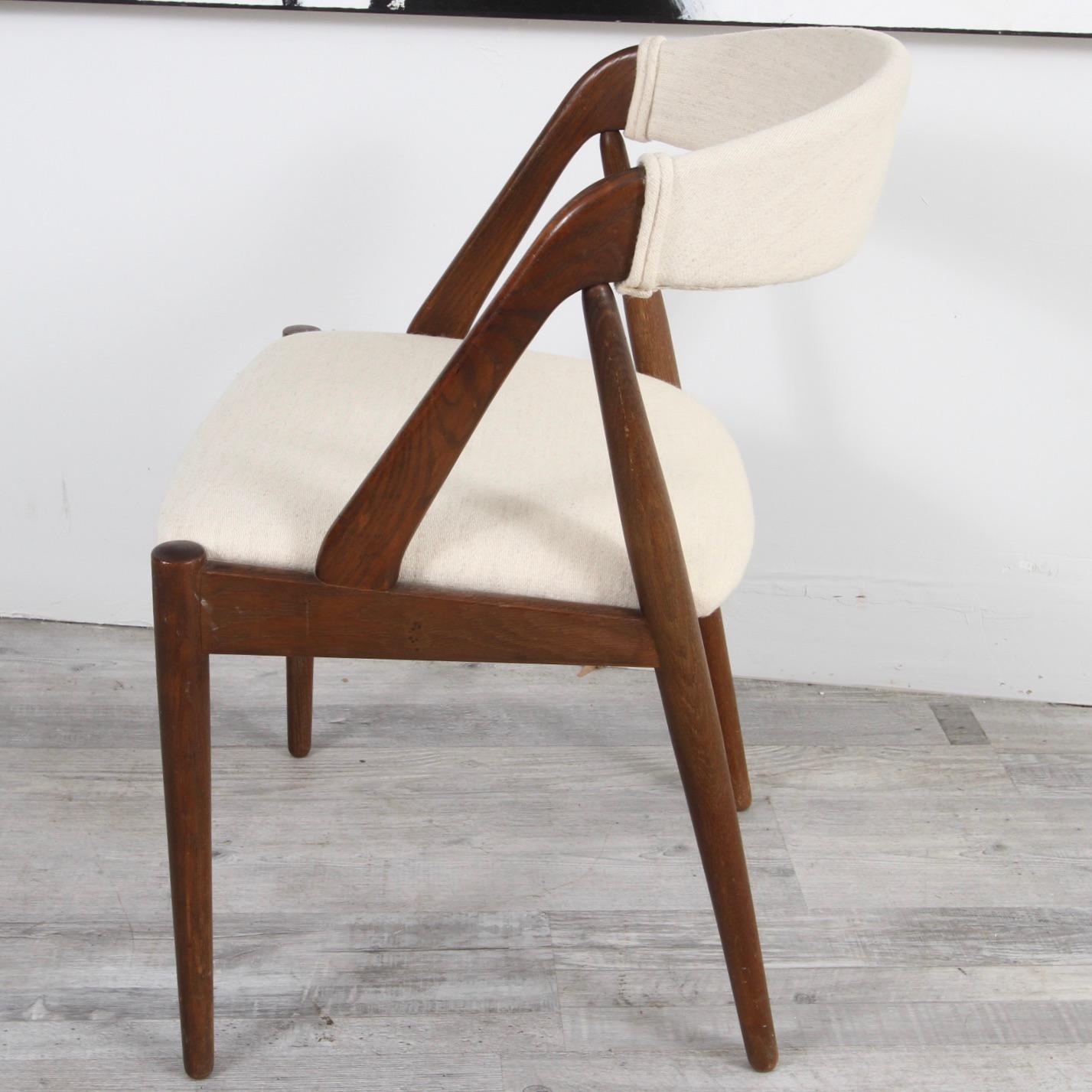 Walnut Kai Kristiansen Dining Chair by Schou Andersen in Denmark For Sale