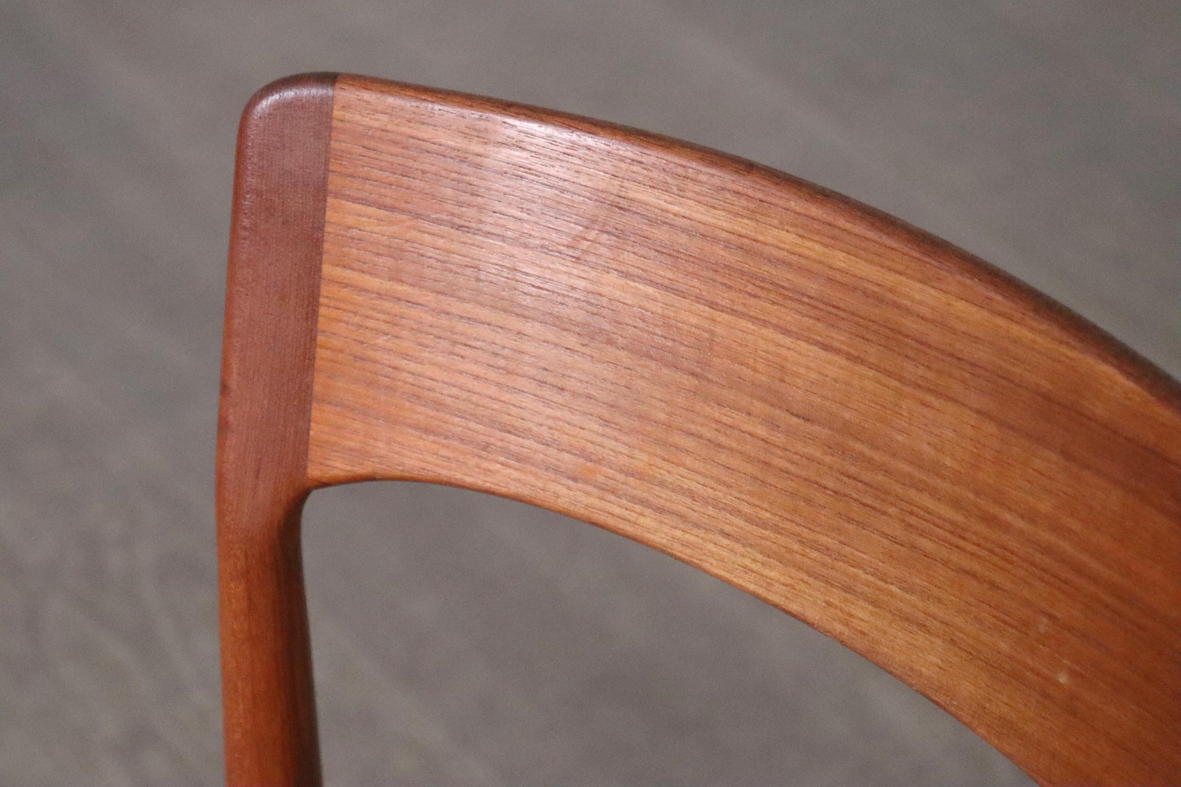 Kai Kristiansen Dining Chairs In Teak And Papercord For KS Mobler, Denmark 1960s 7