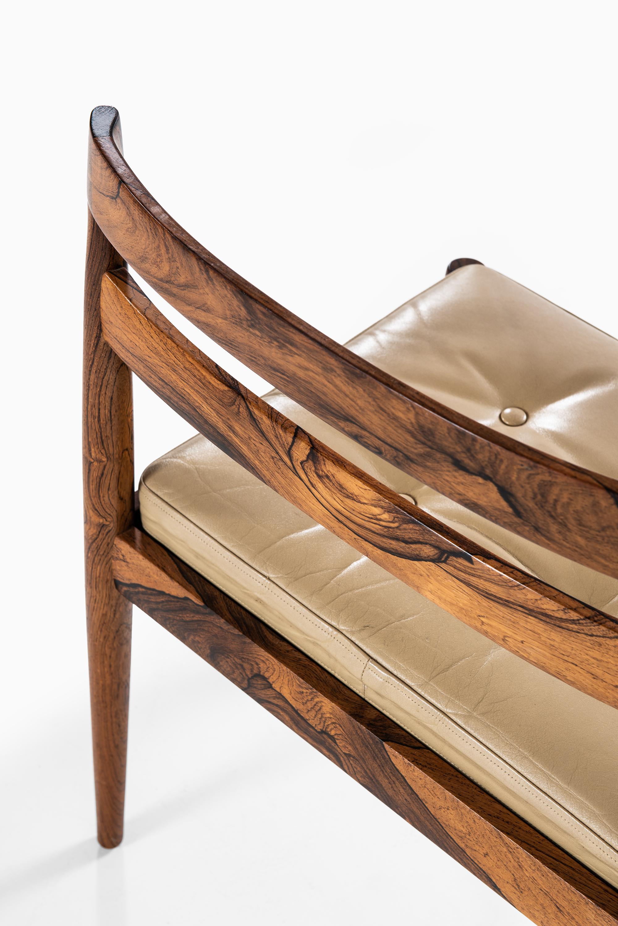 Leather Kai Kristiansen dining chairs model 301 / Universe by Magnus Olesen in Denmark