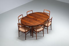 Kai Kristiansen dining table in rosewood Villy Schou Andersen Denmark 1960