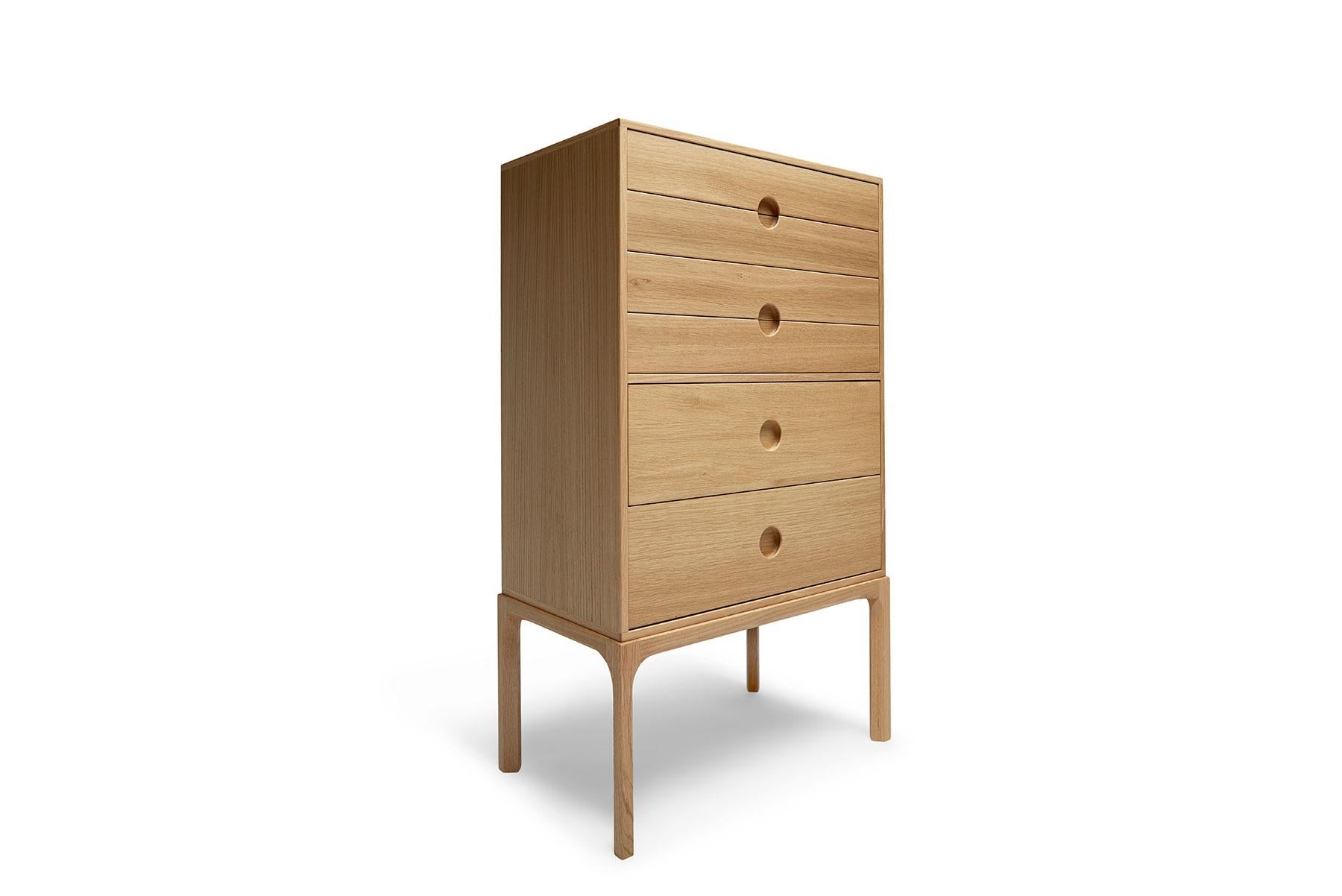 Oak Kai Kristiansen Entre 3B Tall Six Drawer Dresser